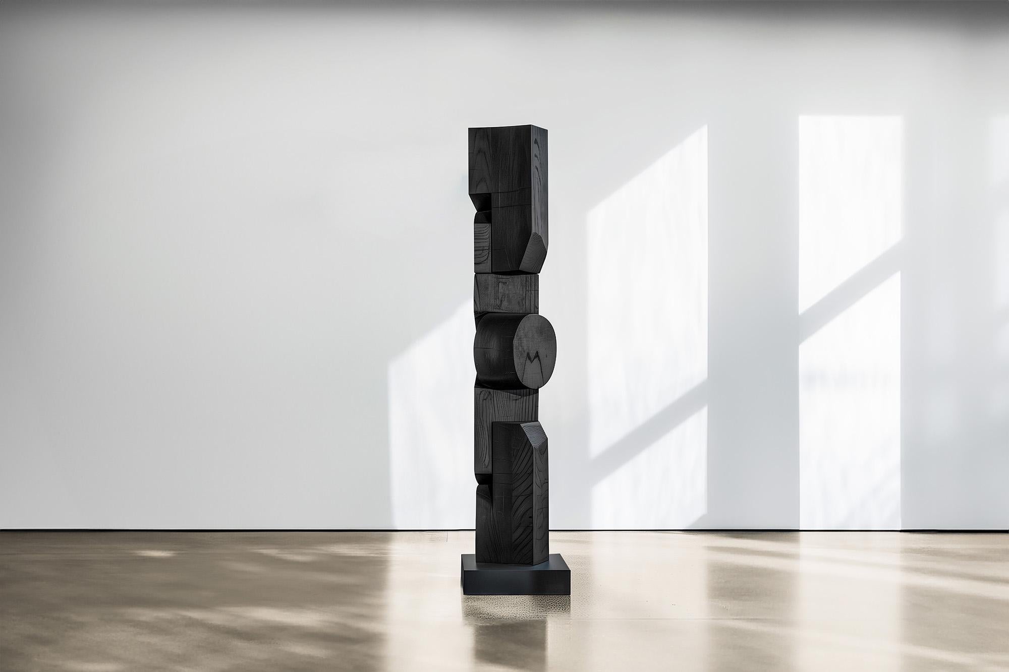 Mid-Century moderno Scultura d'arte moderna in legno massiccio Unseen Force No37 di Joel Escalona in vendita