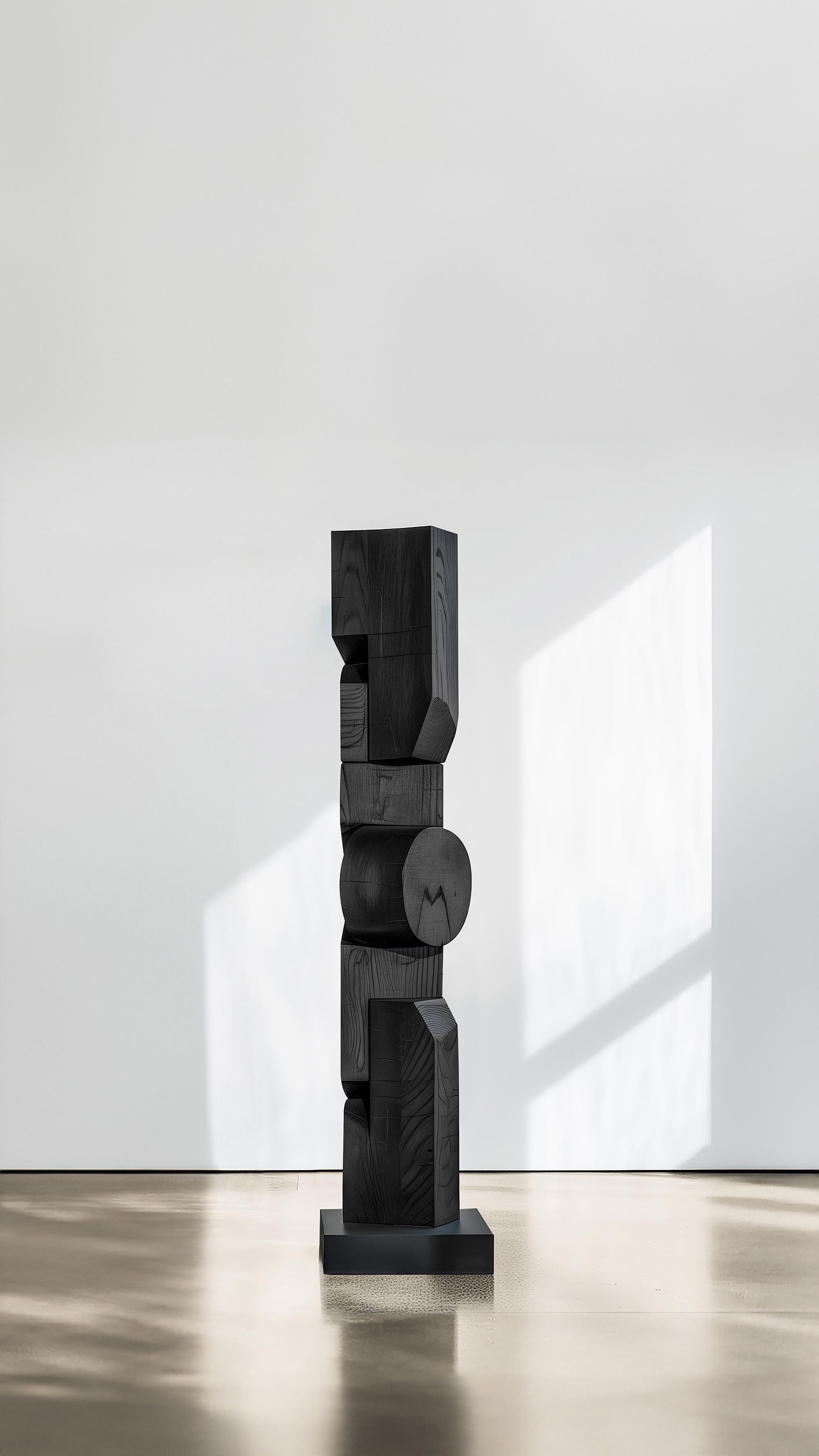 Fatto a mano Scultura d'arte moderna in legno massiccio Unseen Force No37 di Joel Escalona in vendita