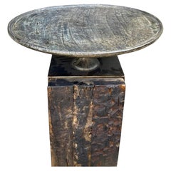 Modern Arteriors Industrial Chic Pounded Iron & Railroad Tie Table