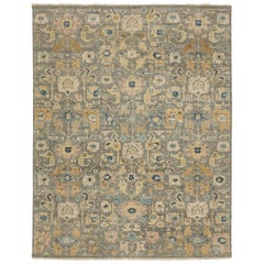 Tappeto in lana indiana della collezione Modern Artisan in grigio con design/One