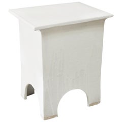 Modern Artisan Series Stool and Side Table "Blanco"