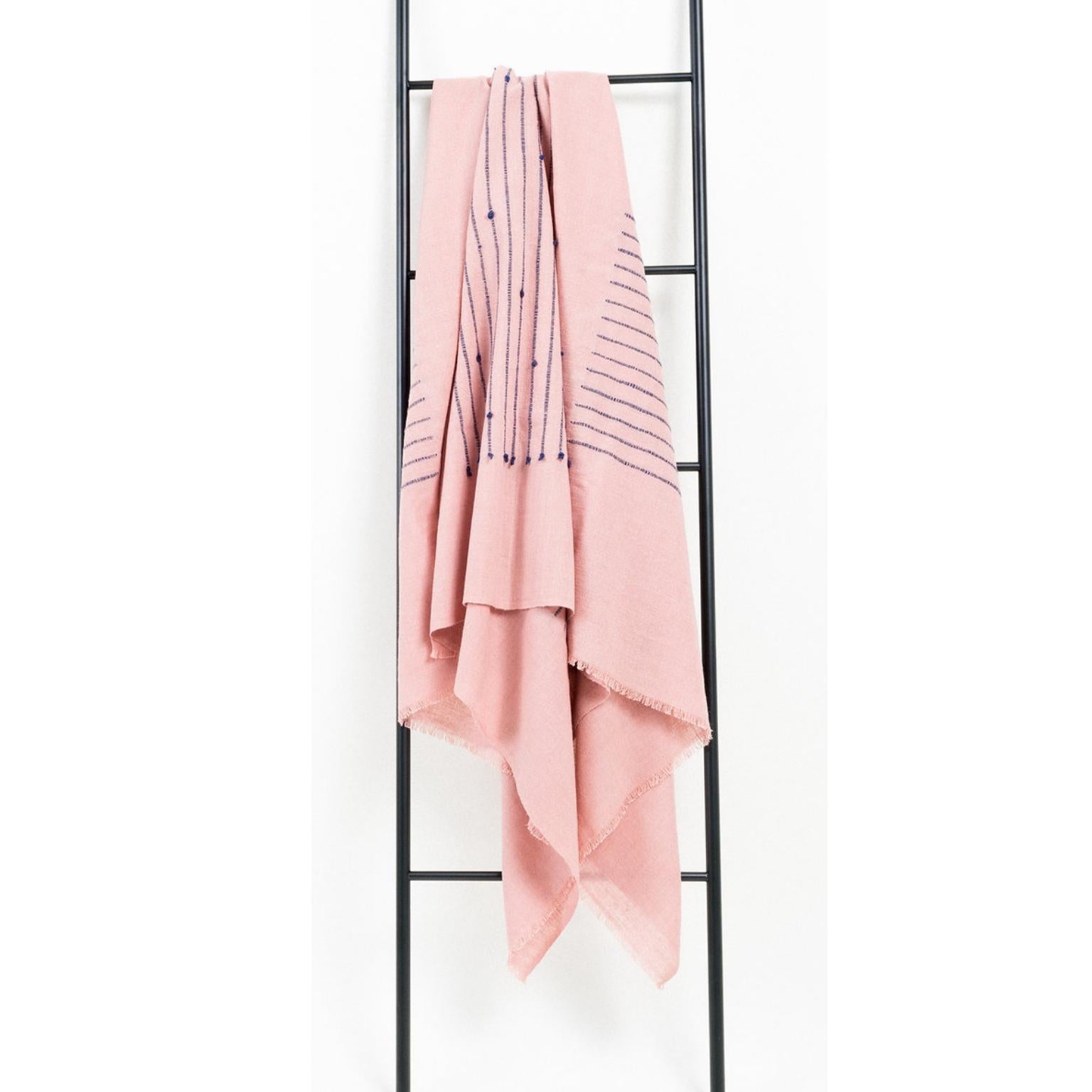 pink stripe throw