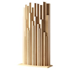 Moderne handwerkliche Bildhauerei  Mehrfarbiger Holzschirm, hergestellt in Italien