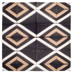 Tisa-Baumwoll-Tischserviergeschirr in Schwarz und Beige, handgefertigt von Kunsthandwerkern (  4er-Set  )