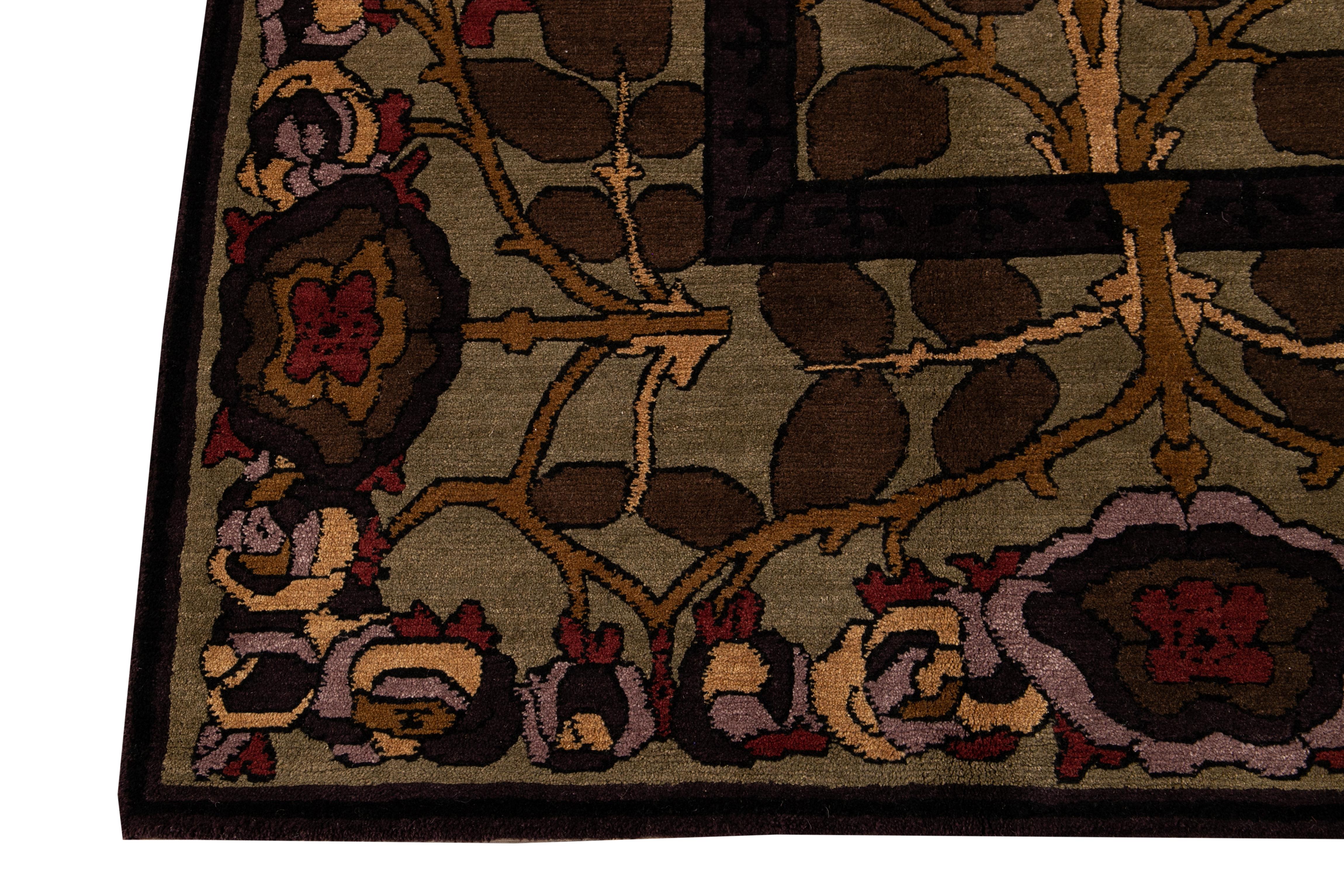 Alfombra moderna de lana tibetana Arts & Crafts del siglo XXI en venta 2