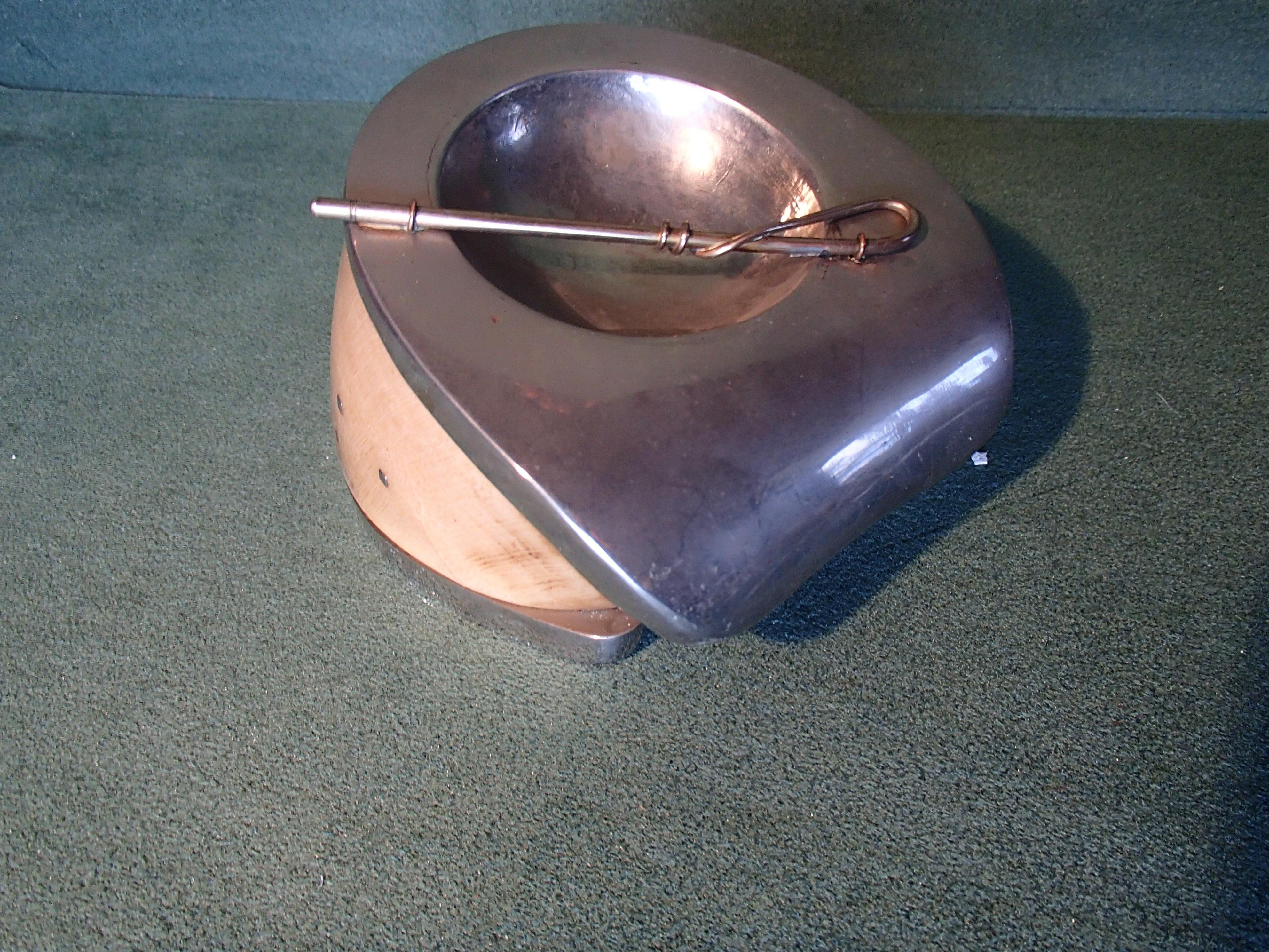 Mid-20th Century Modern Ashtray Made of a Real Horse Foot with Metal and For Sale