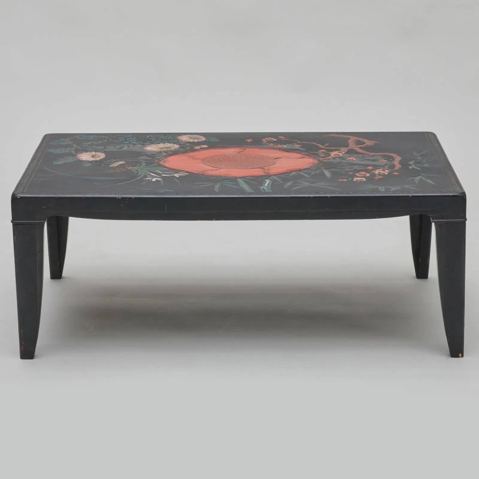 Chinese Lacquer work with beautiful detailing.
Low cocktail table
