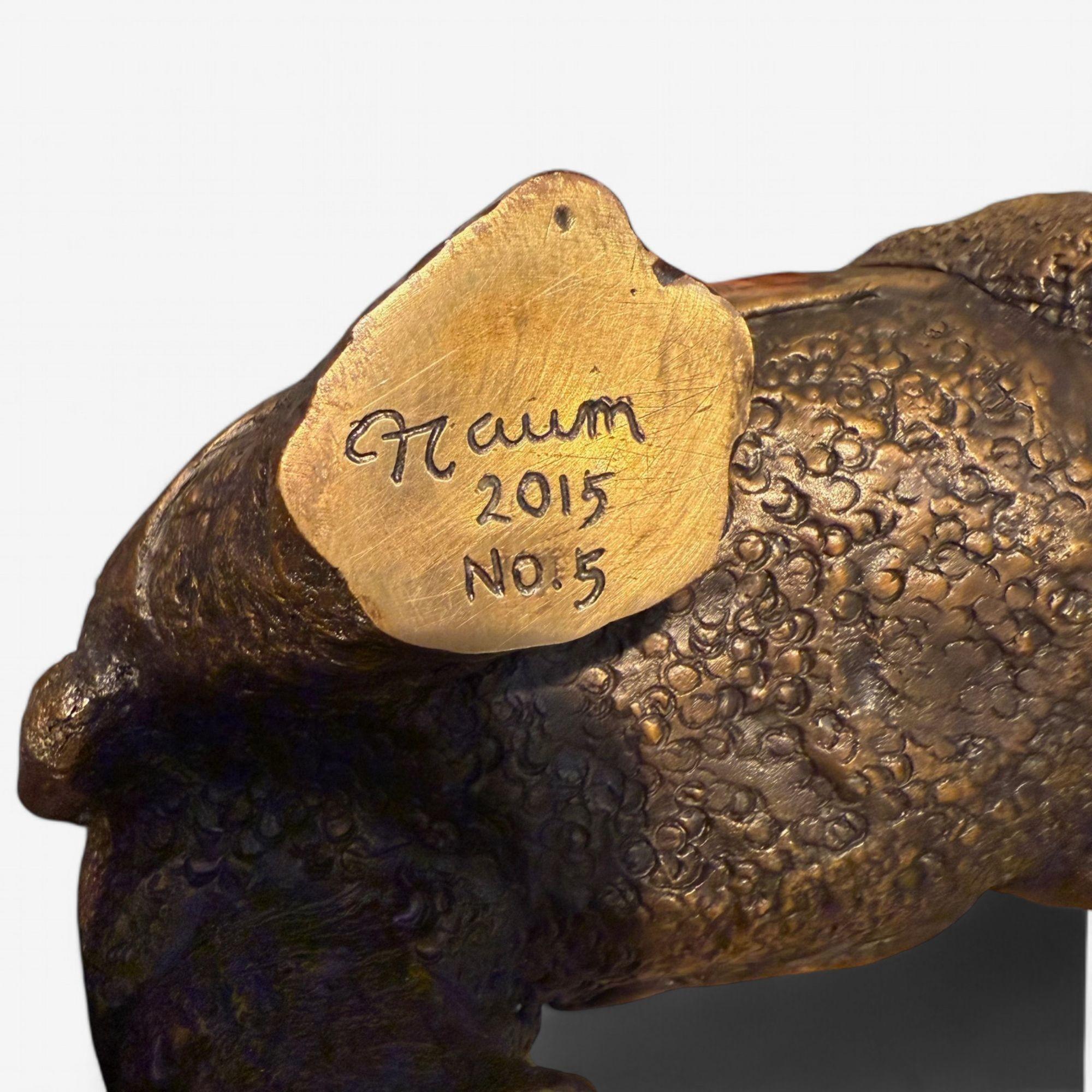 Sculpture moderne asiatique Rhino, bronze moulé à chaud, américaine, 21e siècle en vente 4