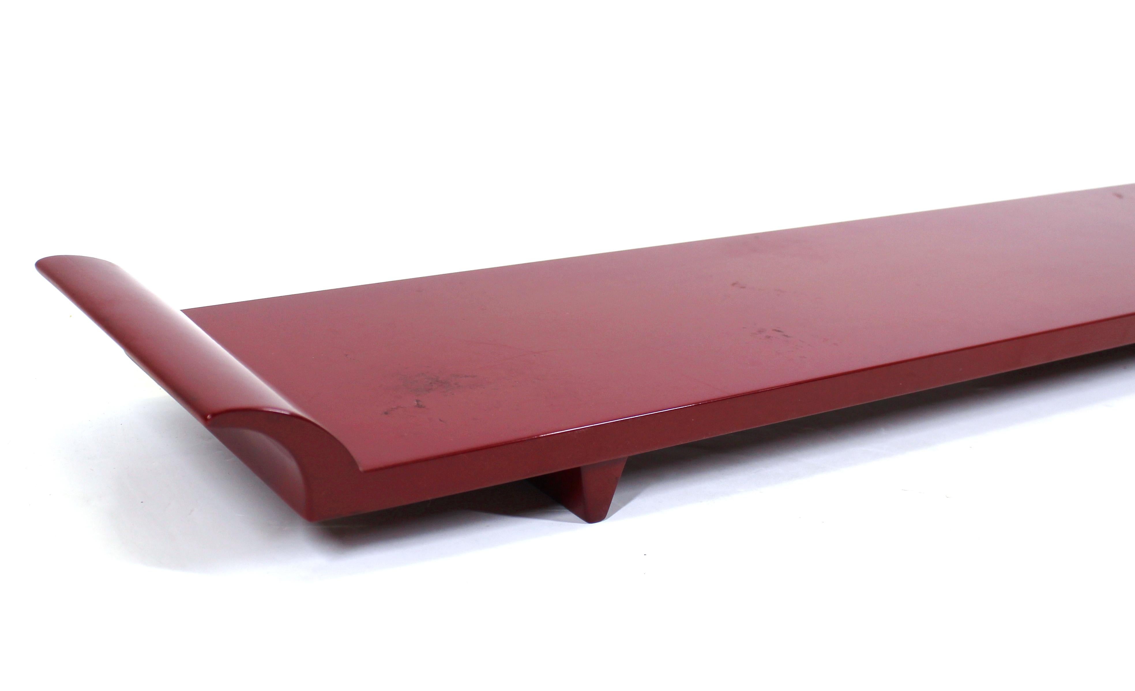 Modern Asian Style Red Lacquered Display Board For Sale 1
