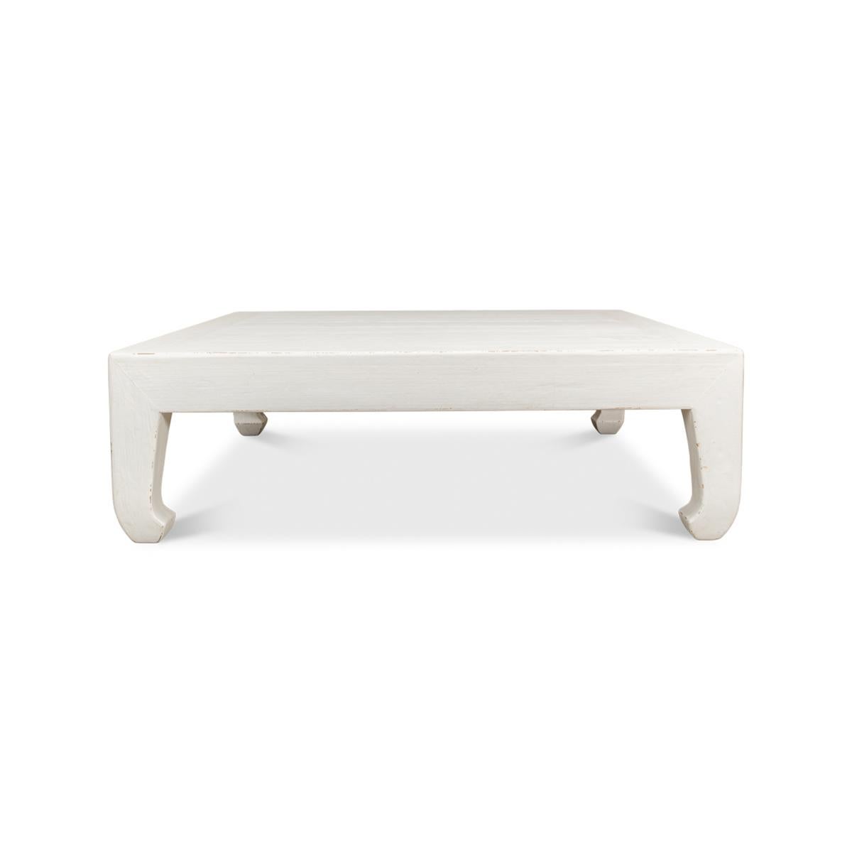 XXIe siècle et contemporain Table basse blanche moderne de style asiatique en vente