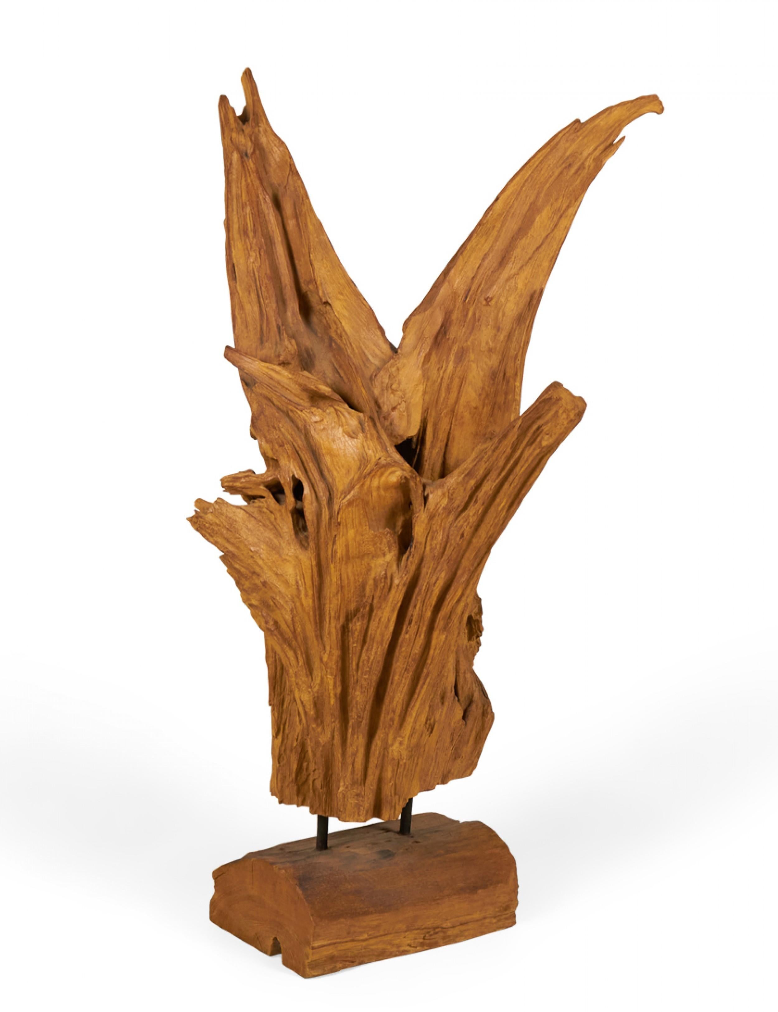 Modern Asian Teak Tree Root Sculpture For Sale 2