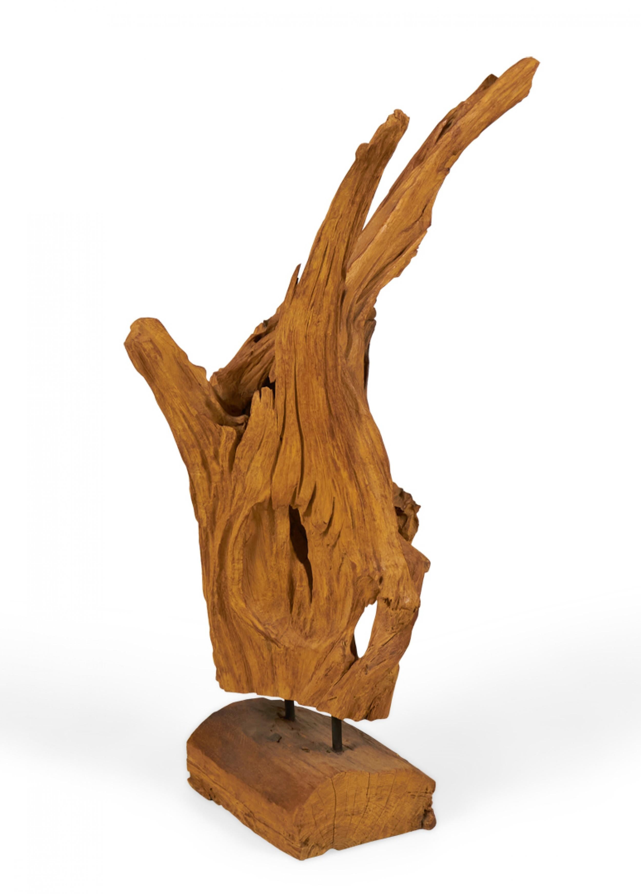 Modern Asian Teak Tree Root Sculpture For Sale 4