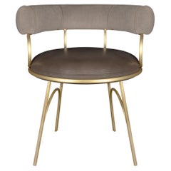 Modern Austin Dining Chair Steel Velvet Handmade in Portugal by Porus Studio