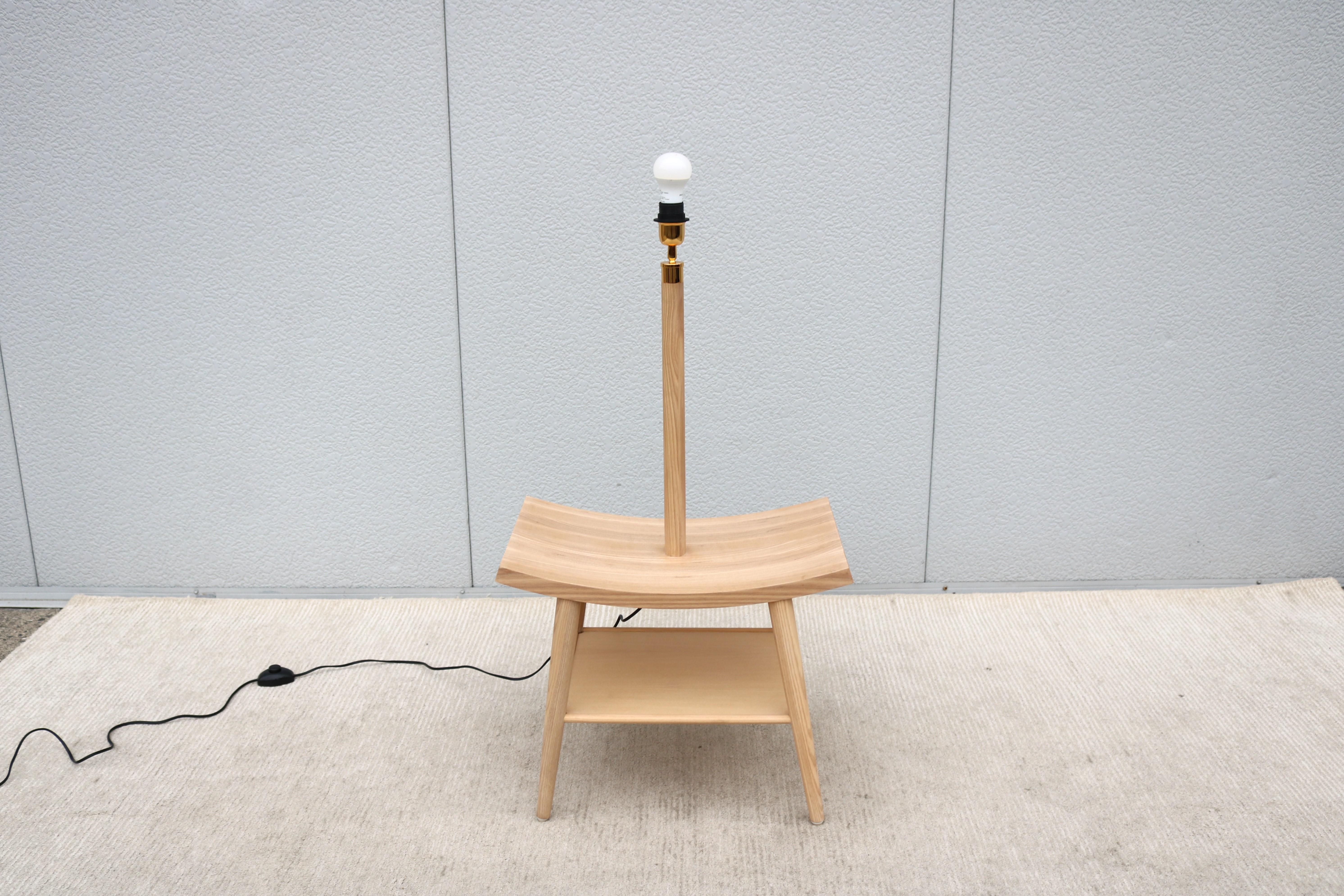 Modern Autoban for De La Espada Booklamp, a Floor Lamp and an Oak Bedside Table For Sale 4