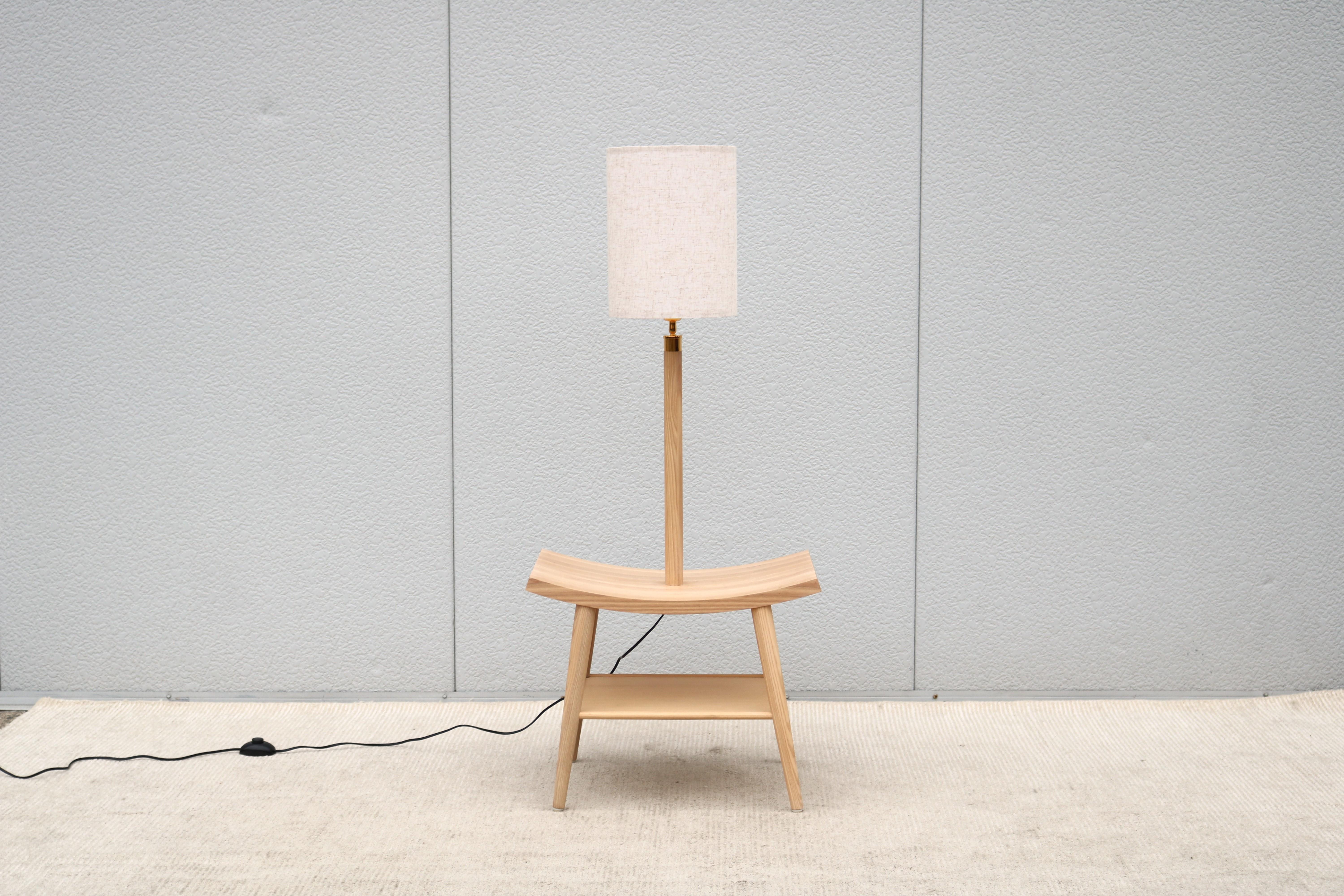 Scandinavian Modern Modern Autoban for De La Espada Booklamp, a Floor Lamp and an Oak Bedside Table For Sale