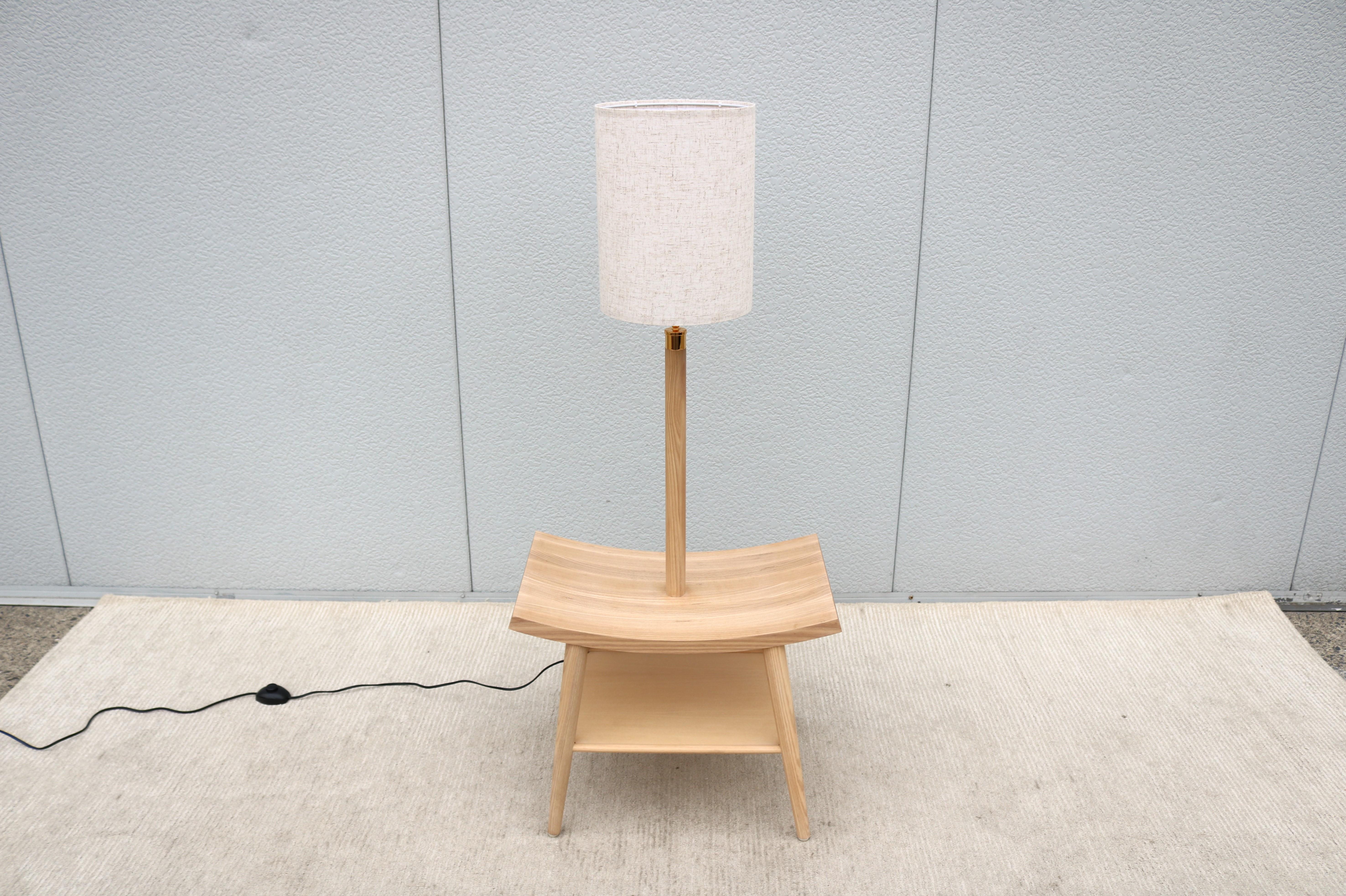 Portuguese Modern Autoban for De La Espada Booklamp, a Floor Lamp and an Oak Bedside Table For Sale