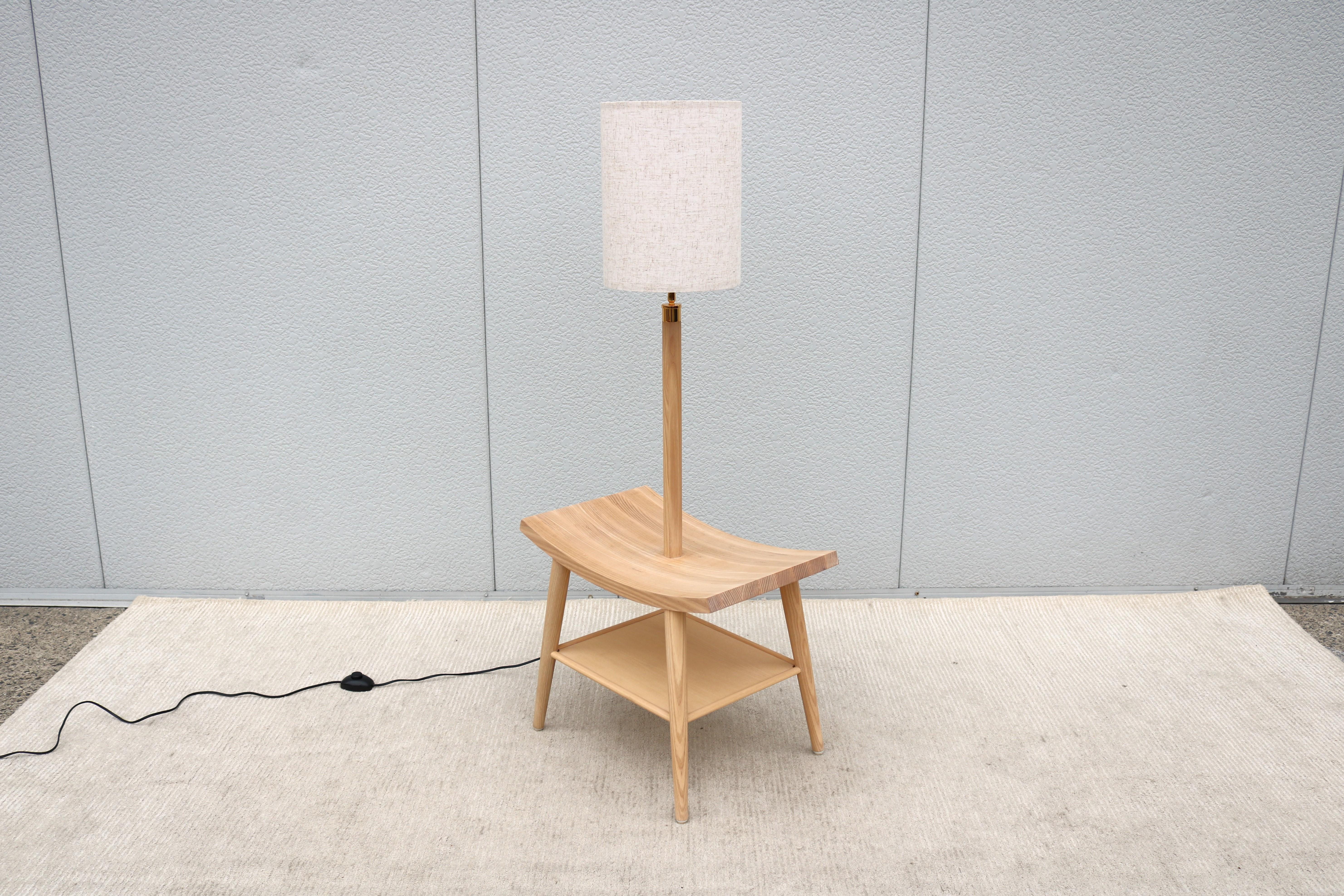 Hand-Crafted Modern Autoban for De La Espada Booklamp, a Floor Lamp and an Oak Bedside Table For Sale