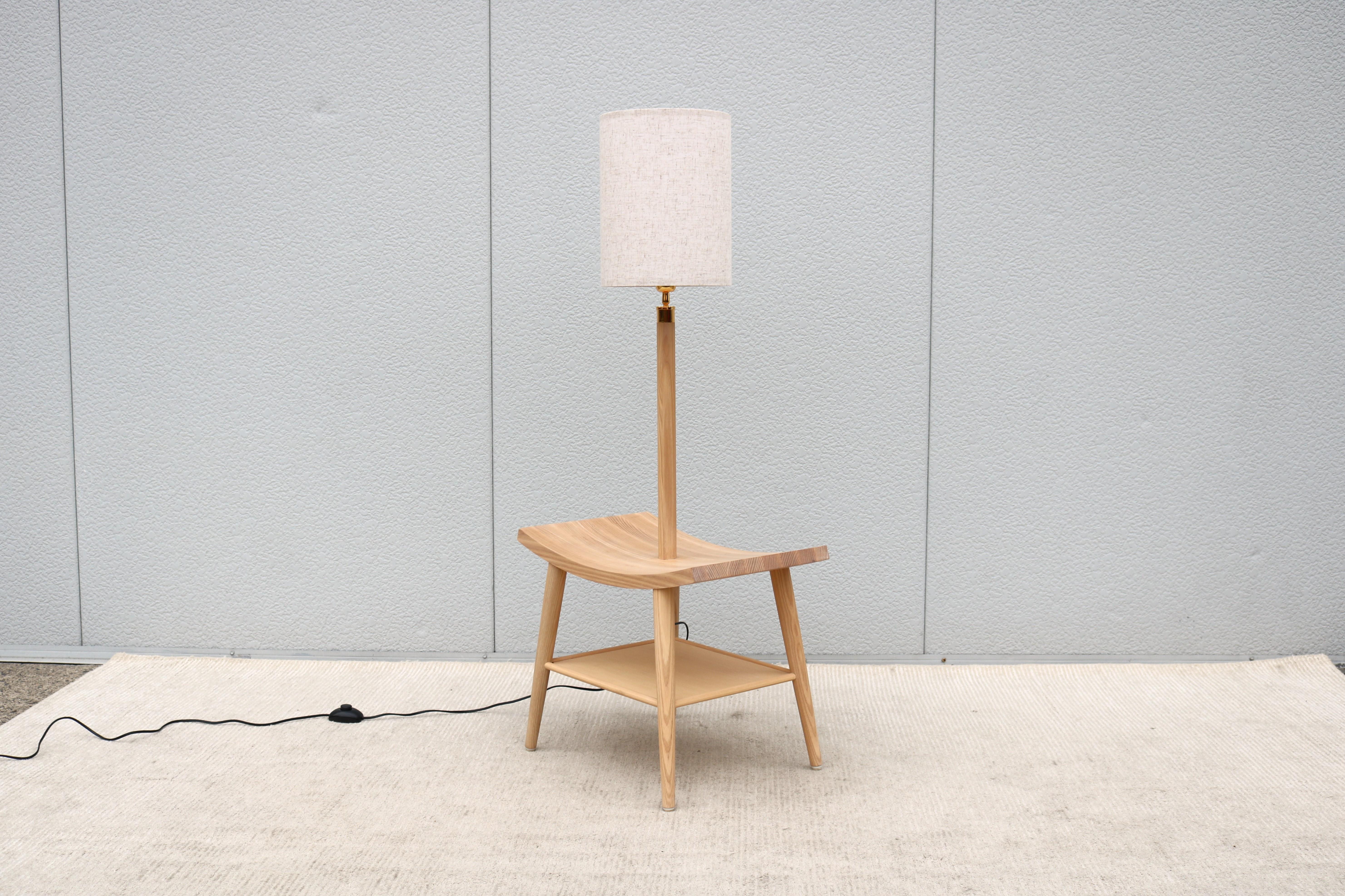 Modern Autoban for De La Espada Booklamp, a Floor Lamp and an Oak Bedside Table In Excellent Condition For Sale In Secaucus, NJ