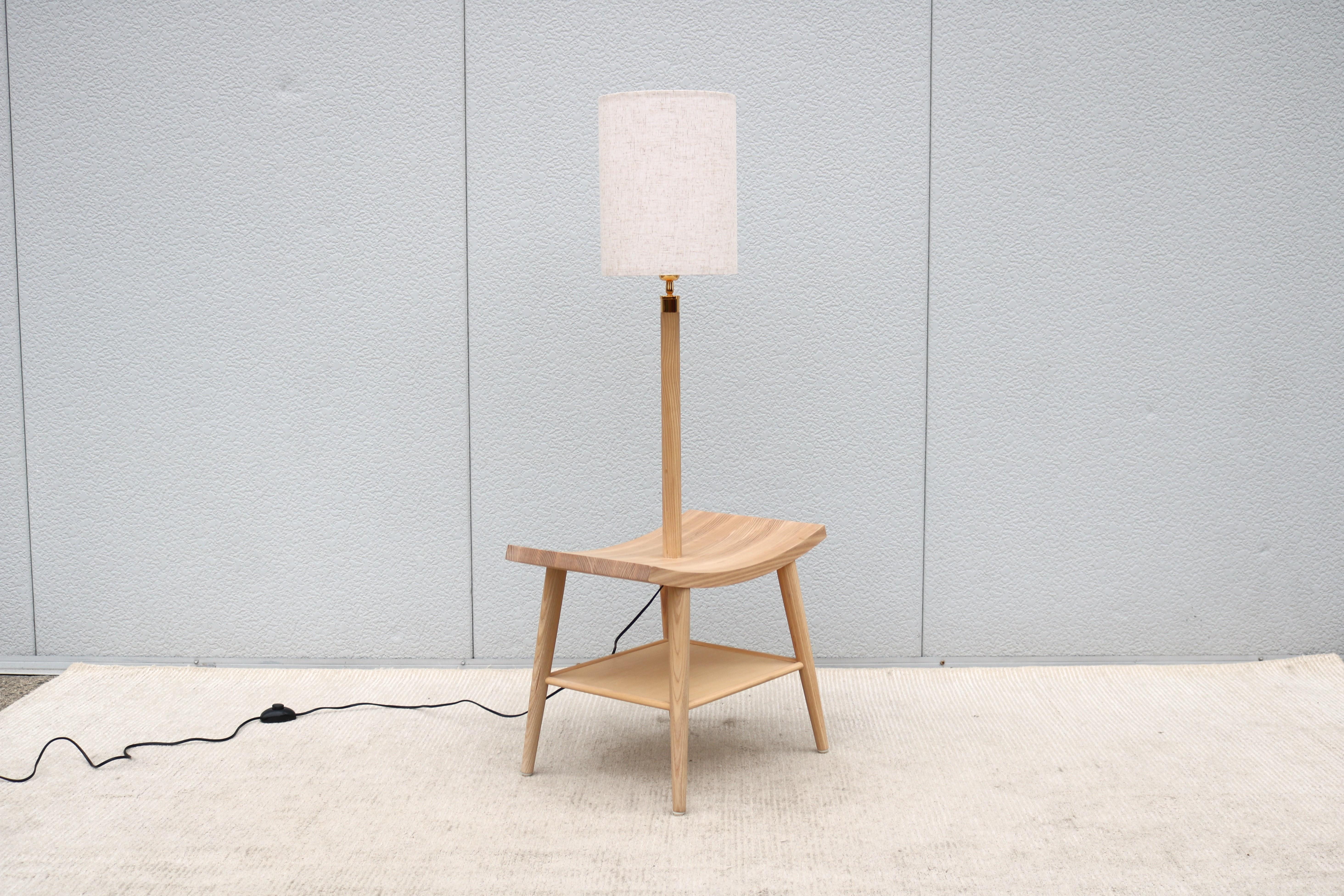 Modern Autoban for De La Espada Booklamp, a Floor Lamp and an Oak Bedside Table For Sale 1