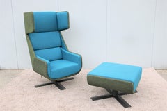 Modern Axel Enthoven for BuzziSpace BuzziMe Swivel Lounge Chair with Ottoman