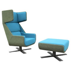 Modern Axel Enthoven for BuzziSpace BuzziMe Swivel Lounge Chair with Ottoman