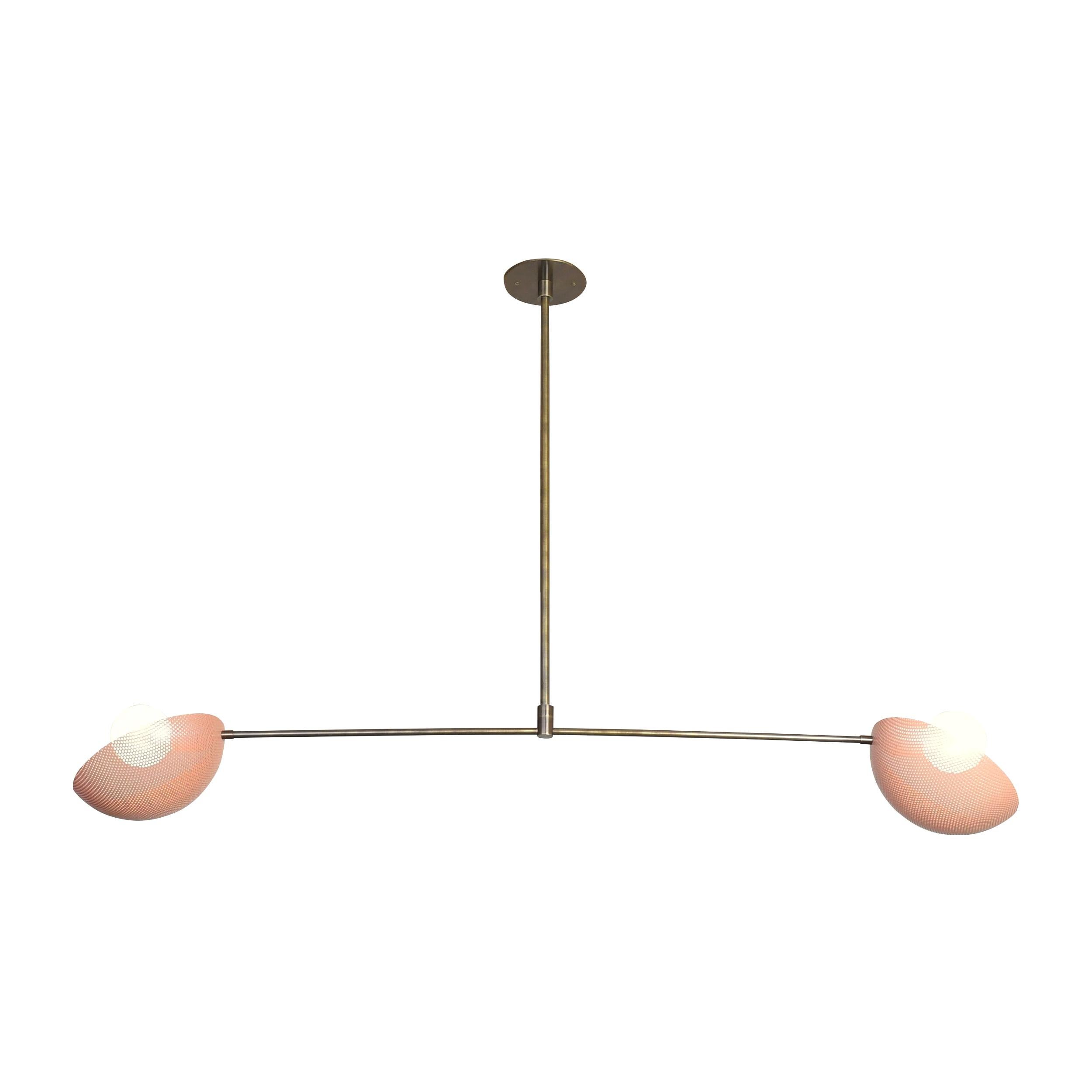 Modern Axial Pendant in Bronze and Pink Enamel by Blueprint Lighting, 2019