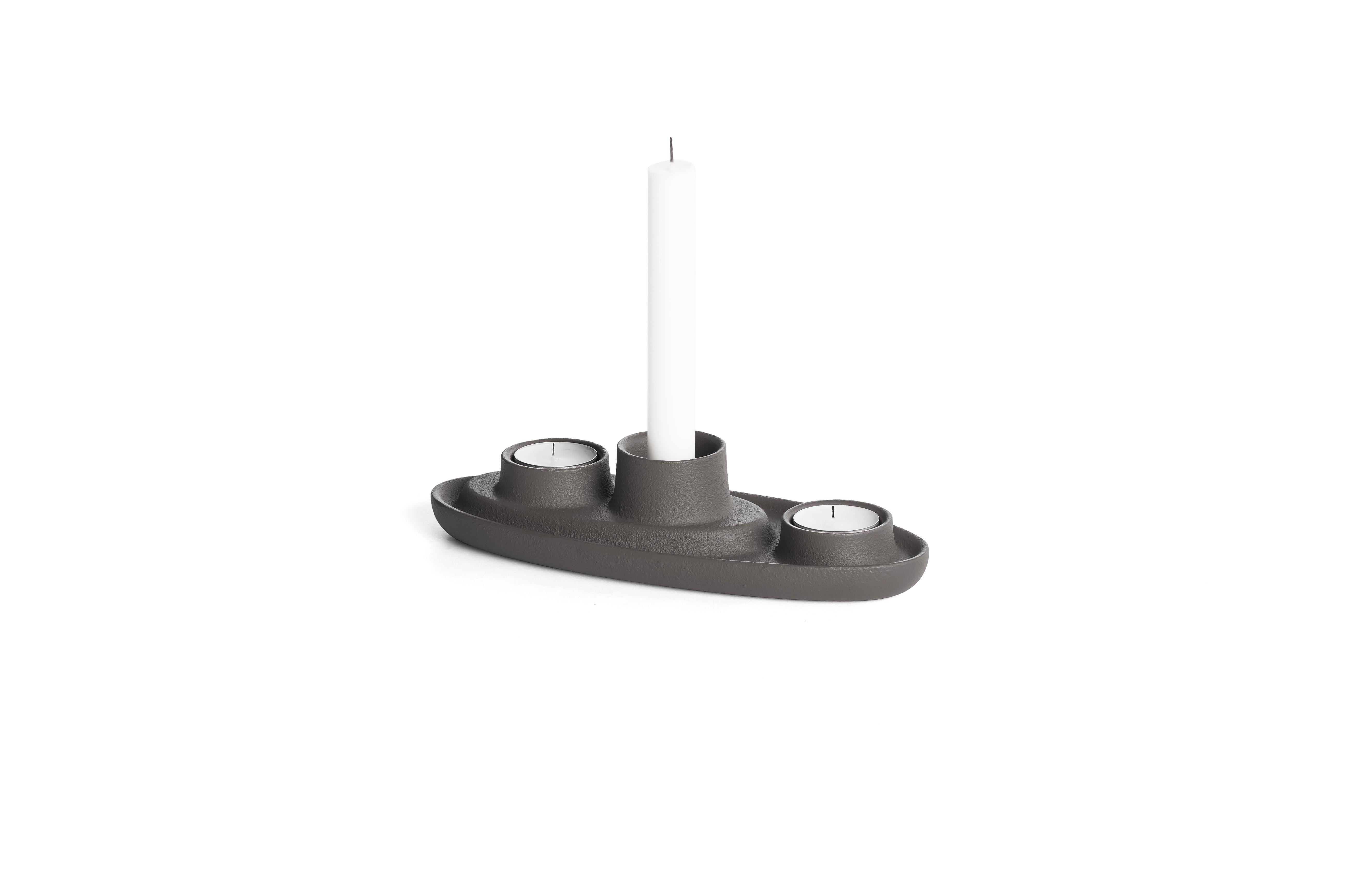 Modern Aye Aye! Candleholder with Three Funnels in Iron For Sale 8