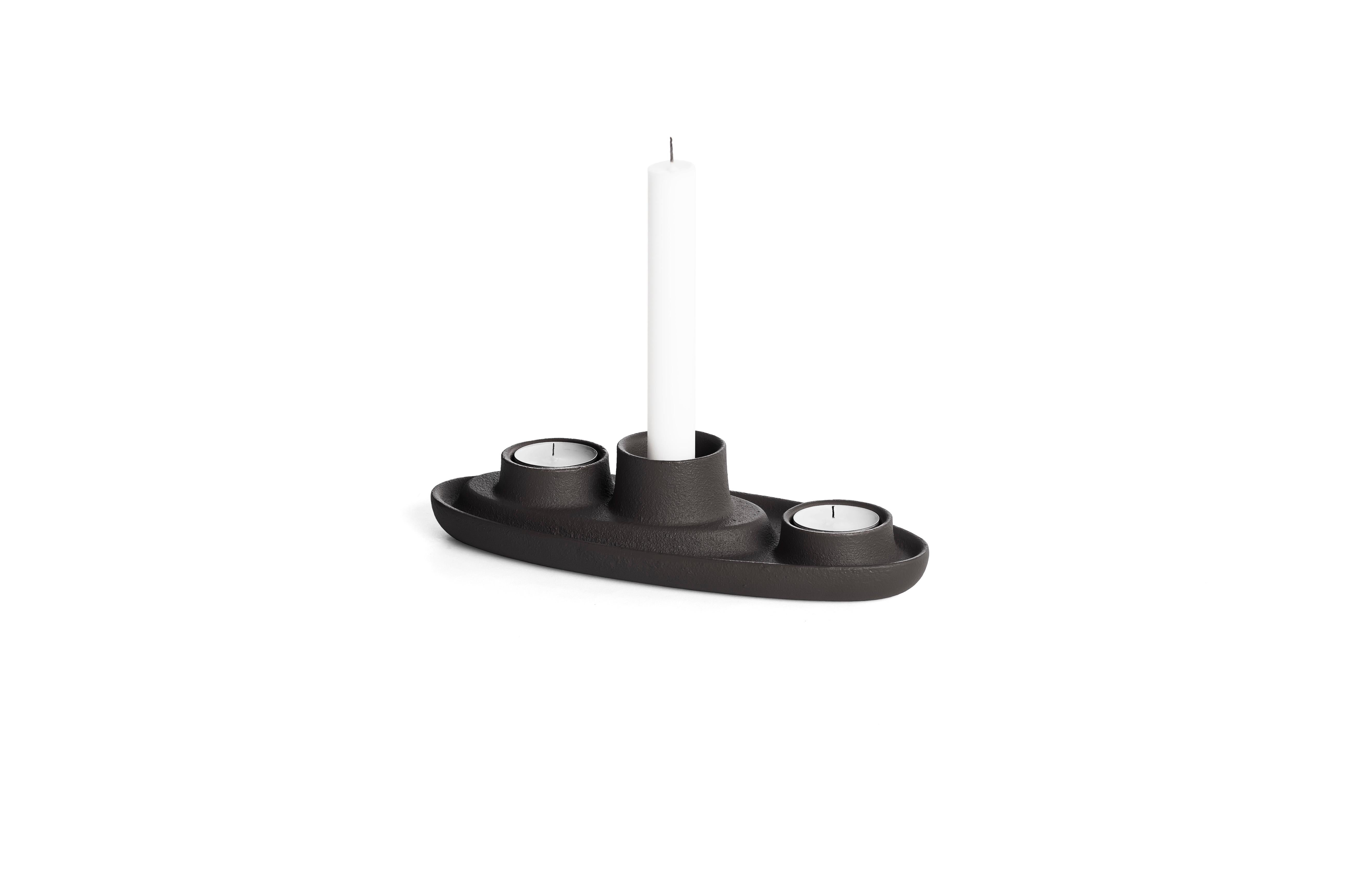 Modern Aye Aye! Candleholder with Three Funnels in Iron For Sale 9