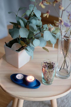 Modern Aye Aye! Candleholder with Two Funnels in Cast Iron