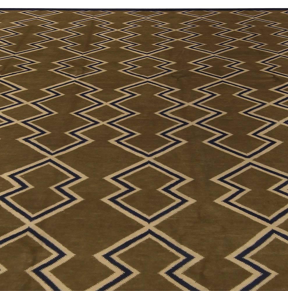 Indian Modern Aztec Geometric Design Rug by Doris Leslie Blau For Sale