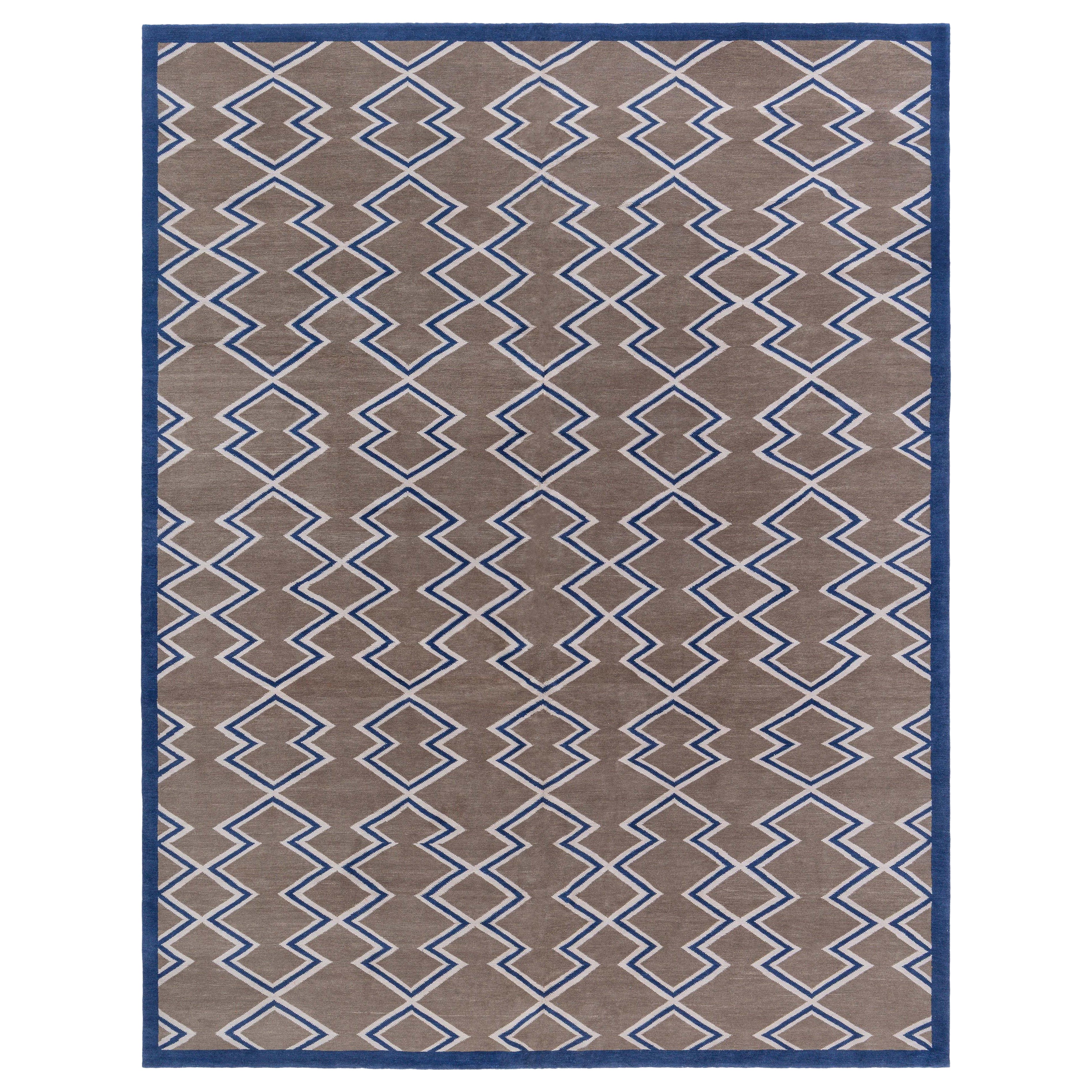 Modern Aztec Geometric Design Rug by Doris Leslie Blau For Sale