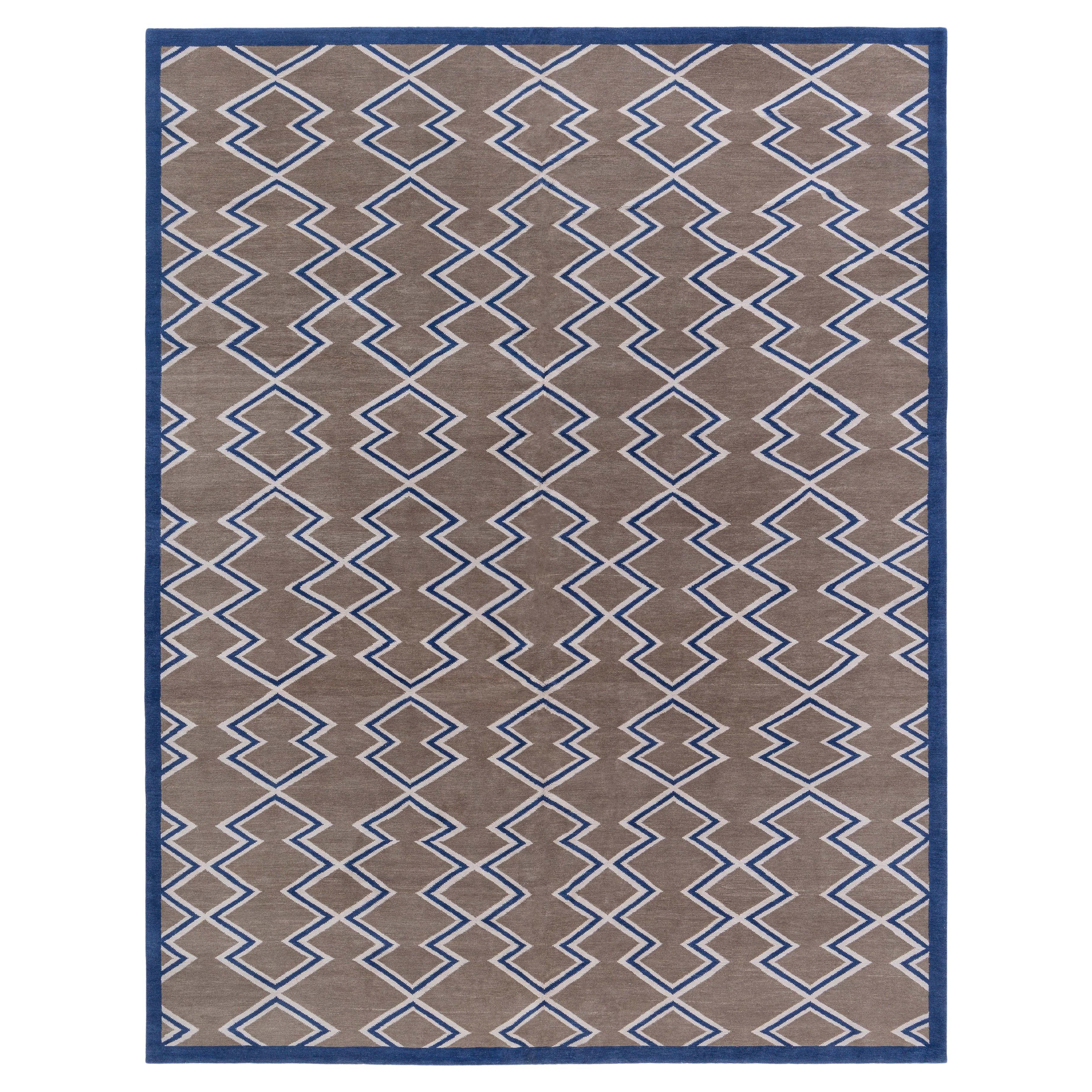 Modern Aztec Geometric Design Rug by Doris Leslie Blau
