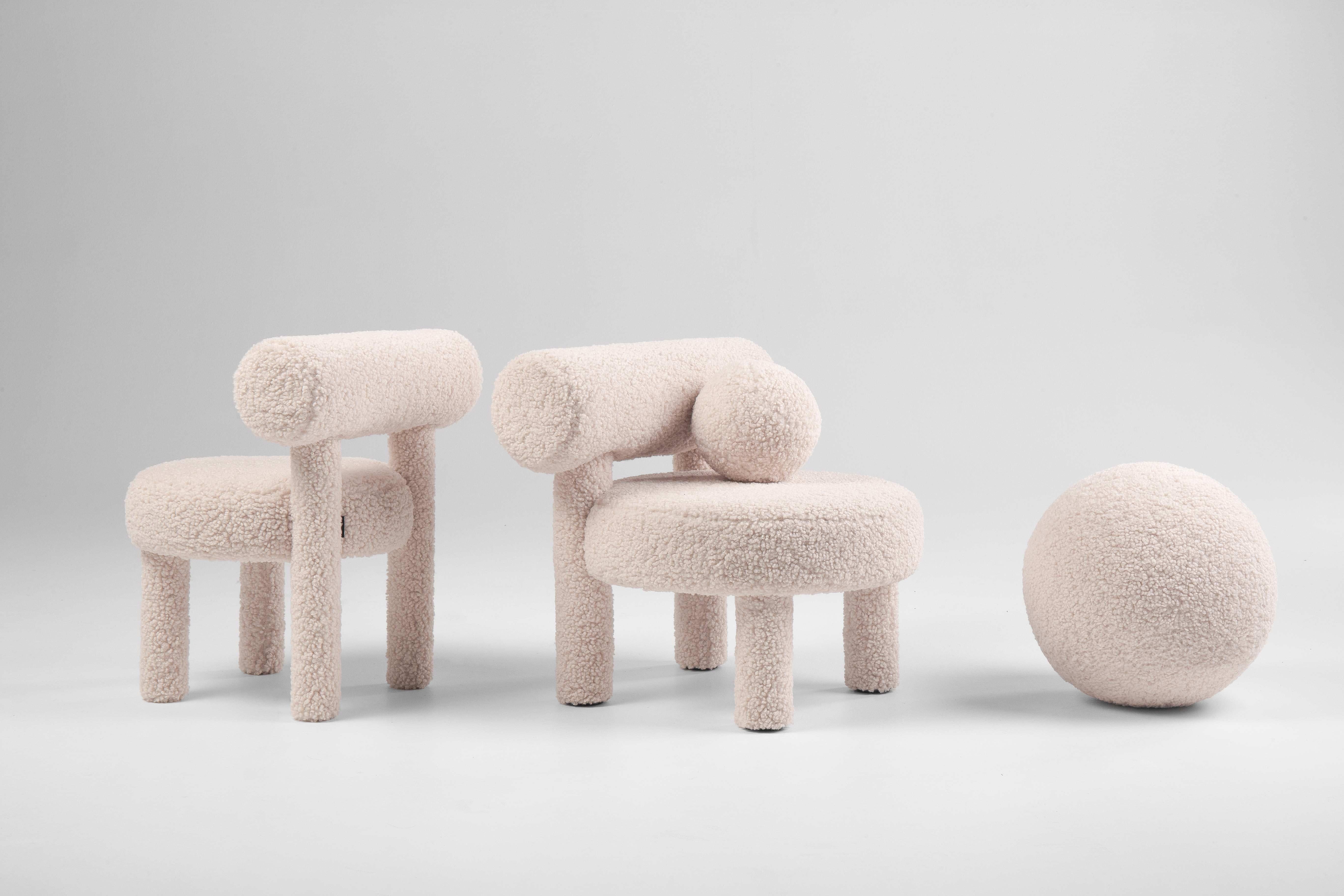 Poltroncina Modern Baby Gropius CS1 Fluffy Edition in ecopelle di NOOM in vendita 9