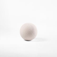 Modern Baby Spheric Pouf 33 cm diameter Fluffy Edition in Faux Sheepskin by NOOM