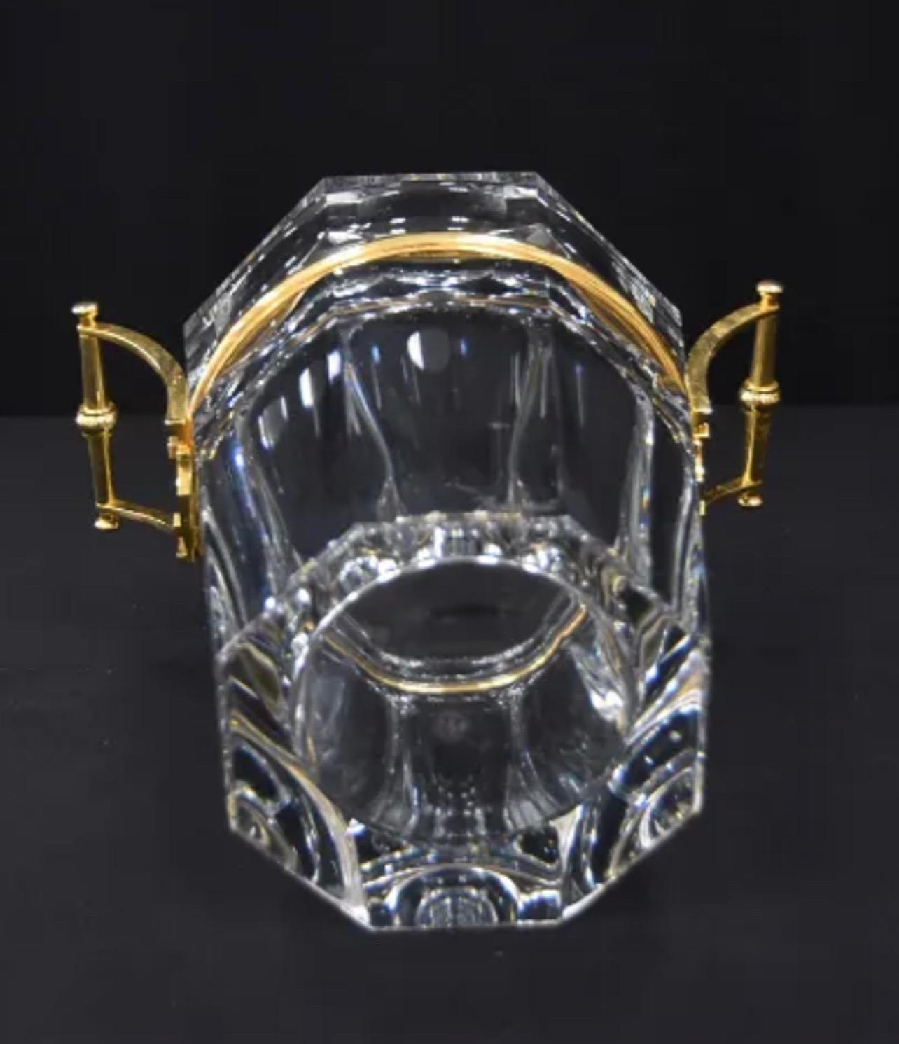 French Modern Baccarat Moulin Rouge Harcourt Crystal Champagne Cooler Ice Bucket Vase