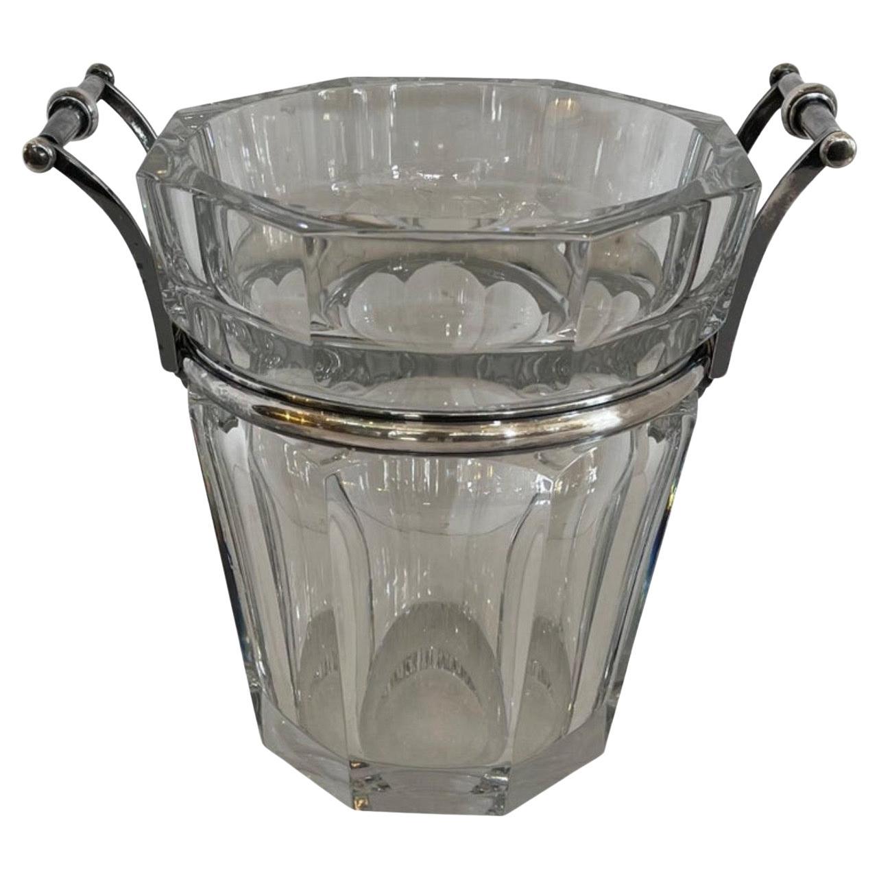 Jarrón cubitera de cristal para champán Baccarat Moulin Rouge Harcourt moderno