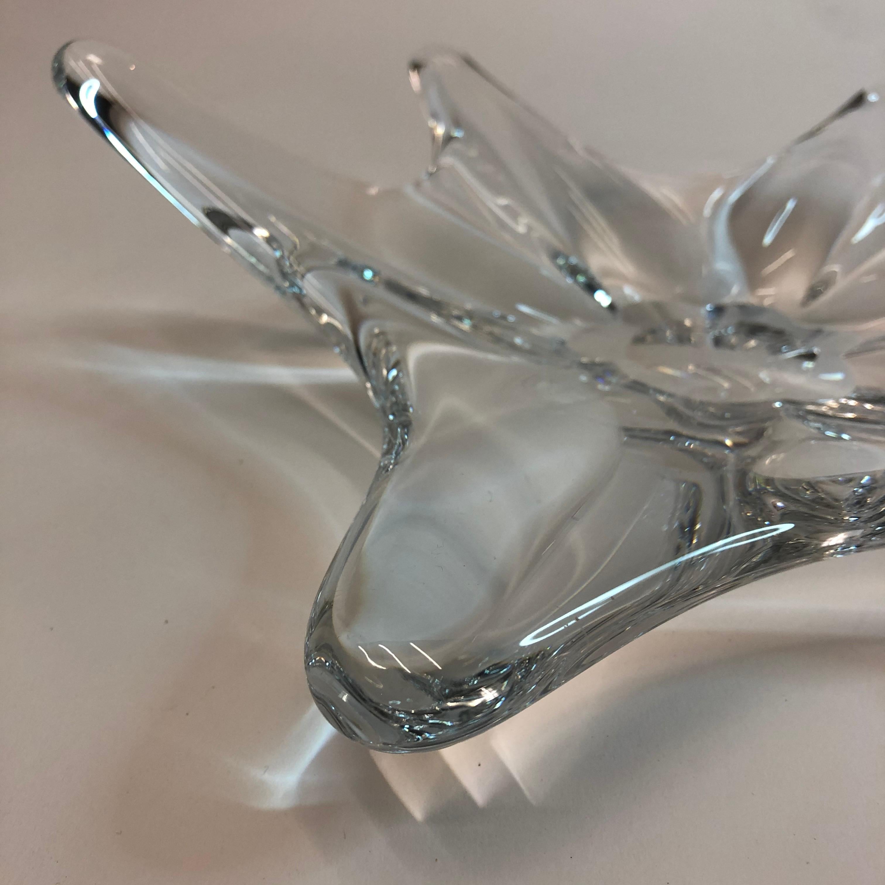 Modern Baccarat Splash Glass Dish Crystal, 1980  In Good Condition In Achterveld, NL