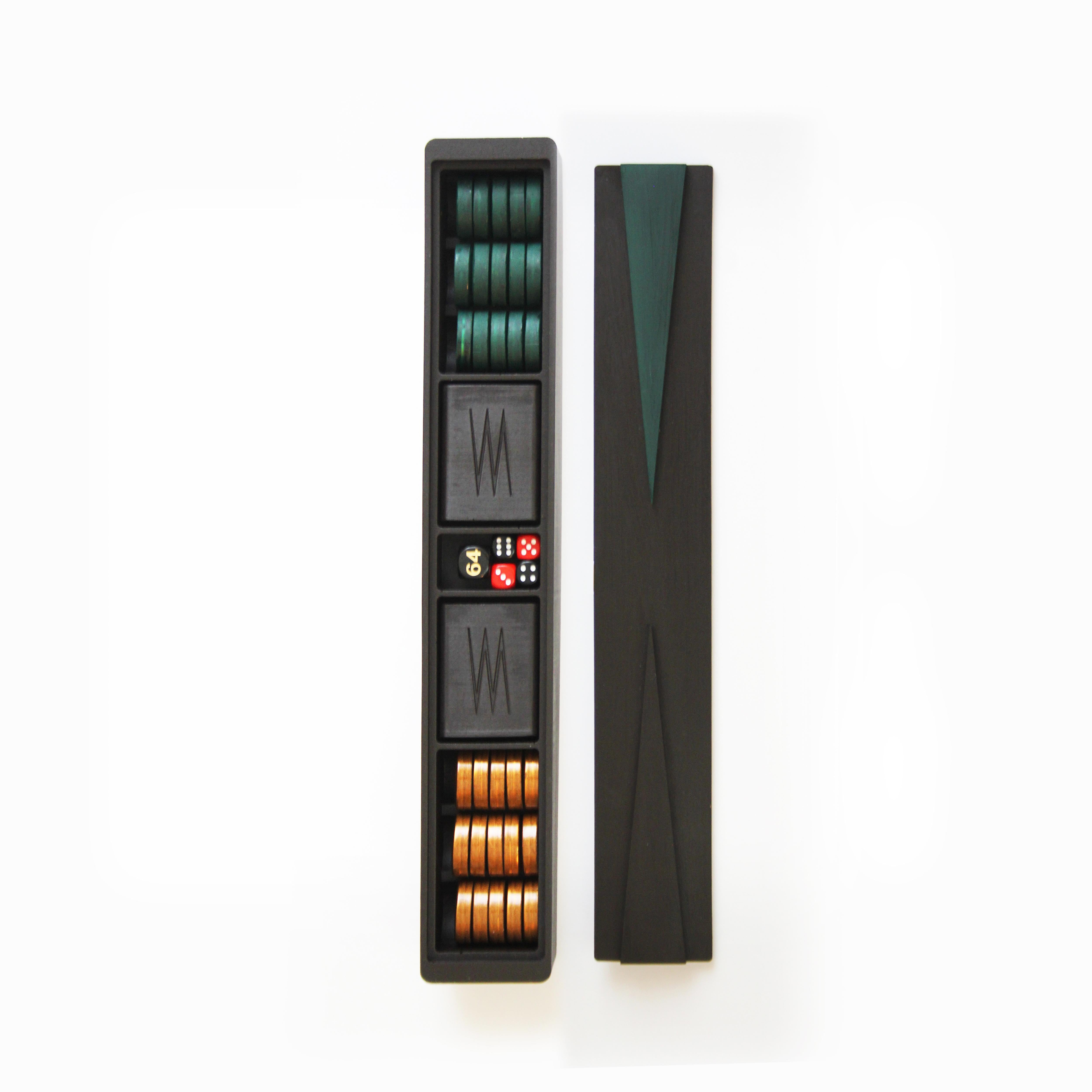 XXIe siècle et contemporain Tableau de backgammon moderne peint à la main en résine époxy, édition limitée en vente