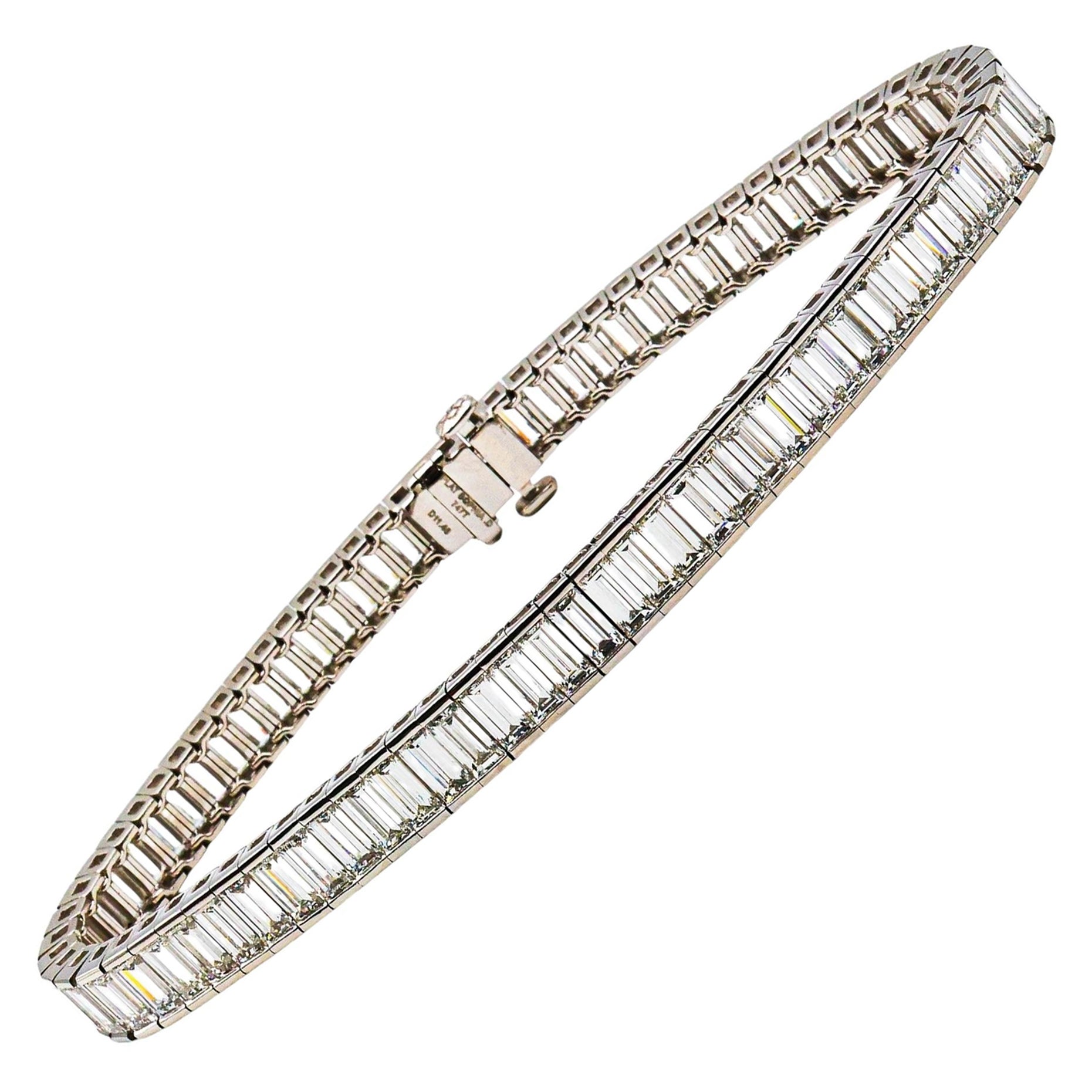 The Moderns Bracelet en diamant taille baguette et platine, 11,46 carats