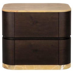 Modern Noo Bedside Table, Onyx Miel, Handmade in Portugal by Greenapple