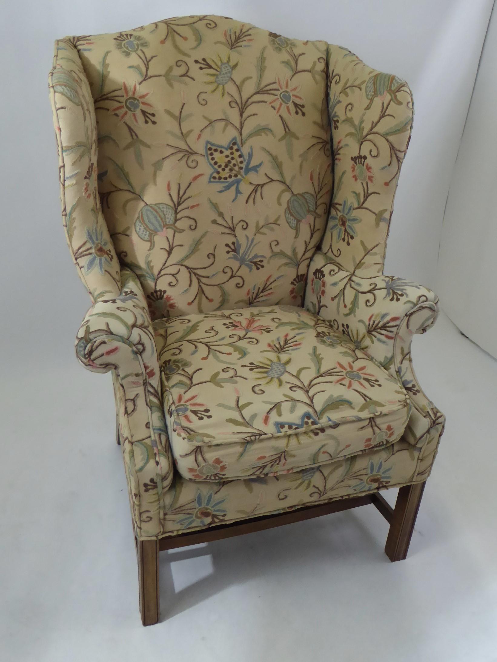 chippendale wingback chair