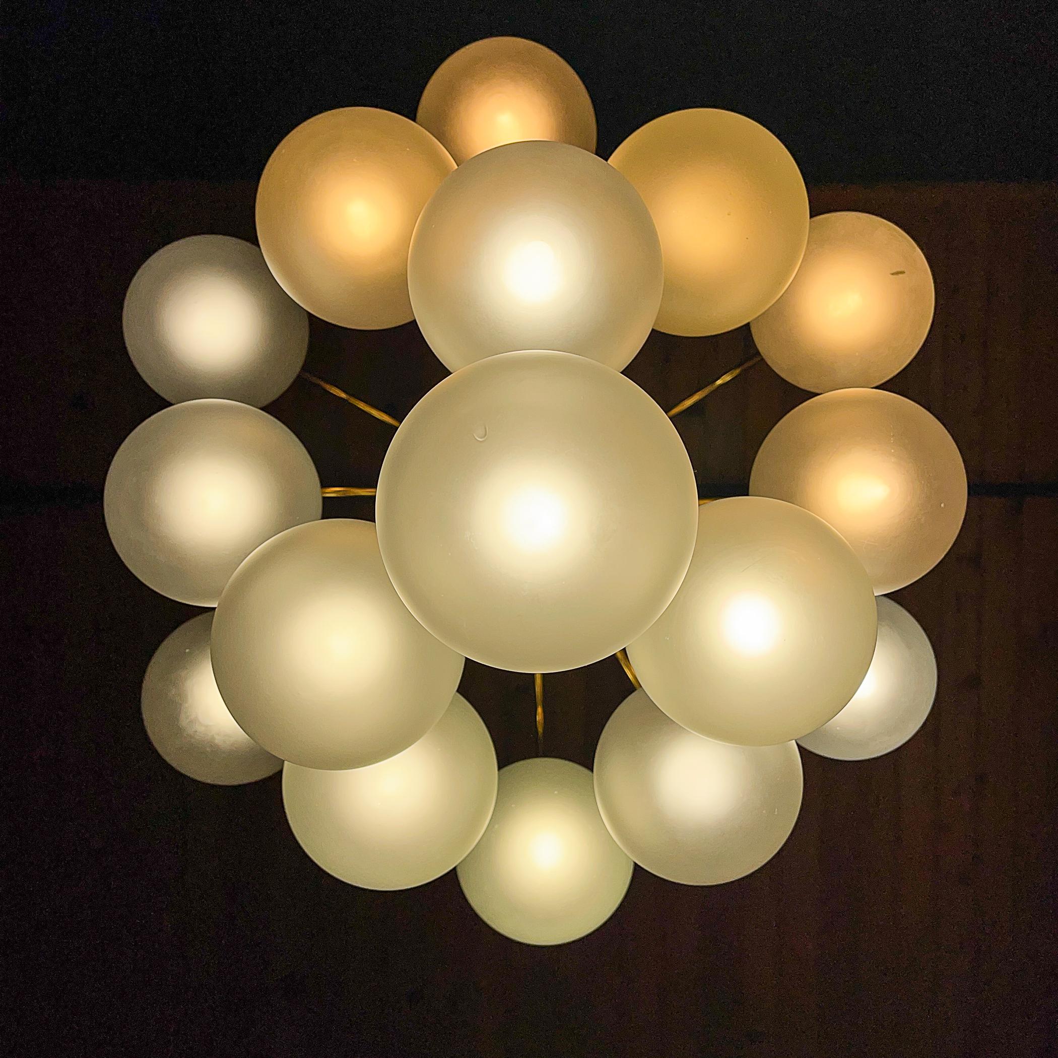 Italian Modern ball chandelier by Orion Austria 1980s For Sale