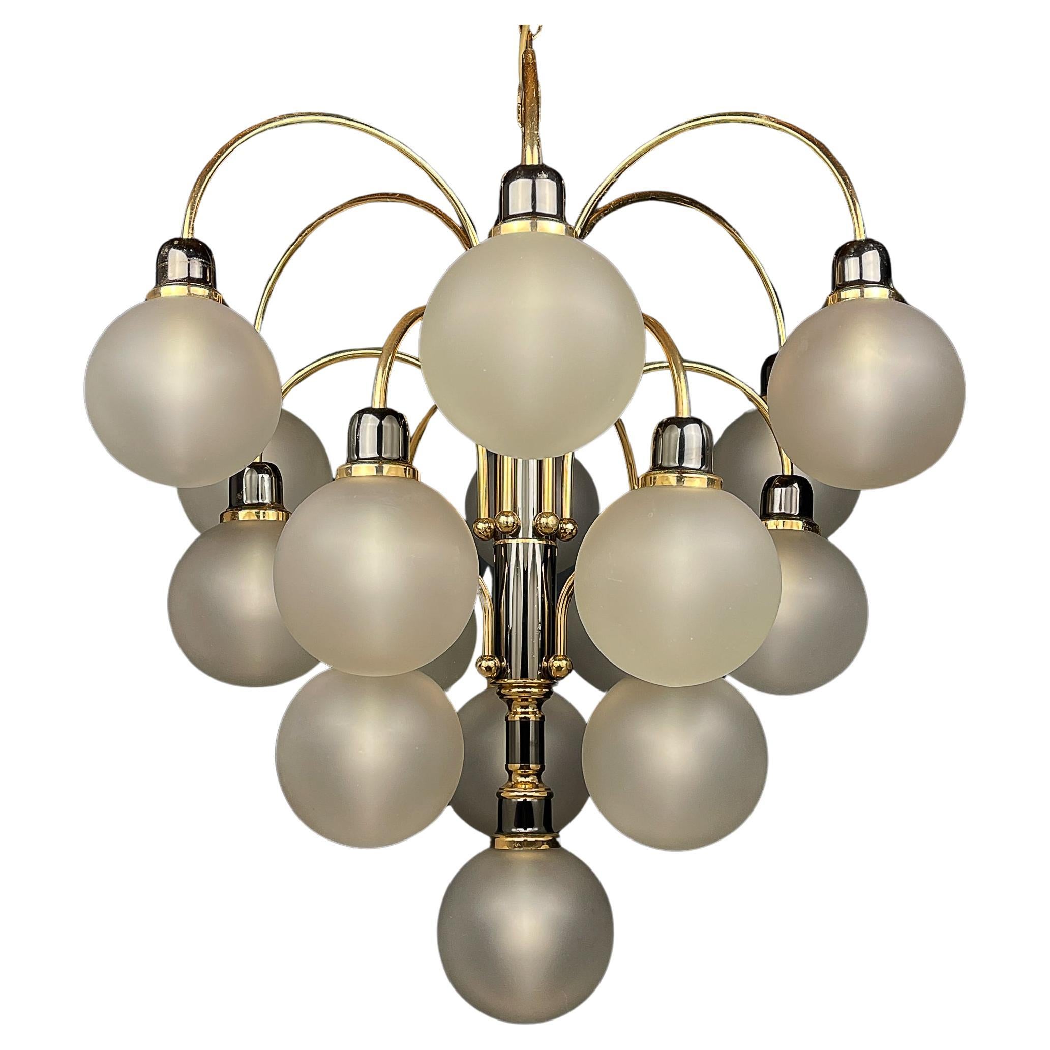 Modern ball chandelier by Orion Austria 1980s For Sale