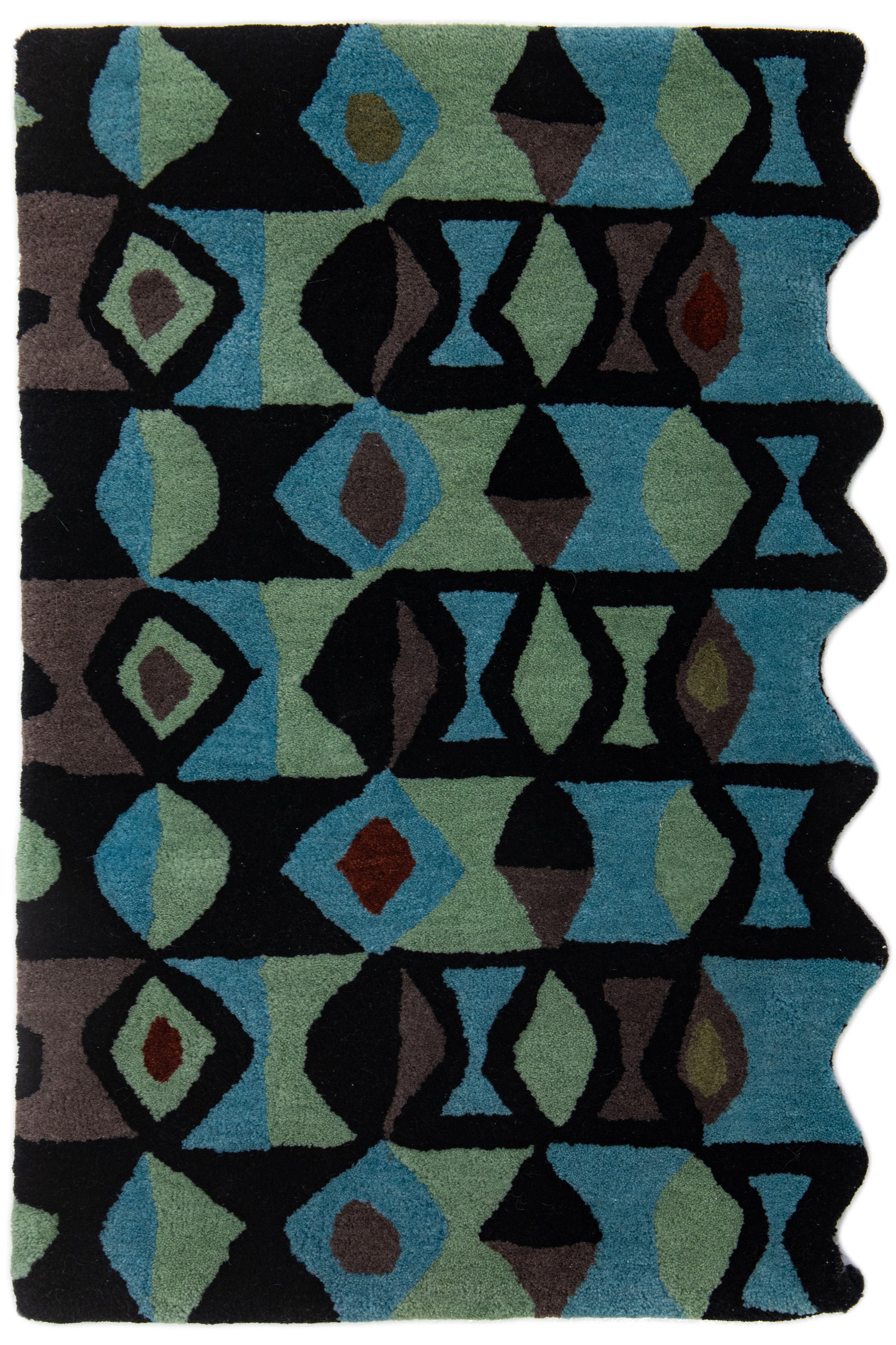 Moderner, maßgefertigter Bamako-Wollteppich mit Allover-Muster von Apadana im Angebot 5