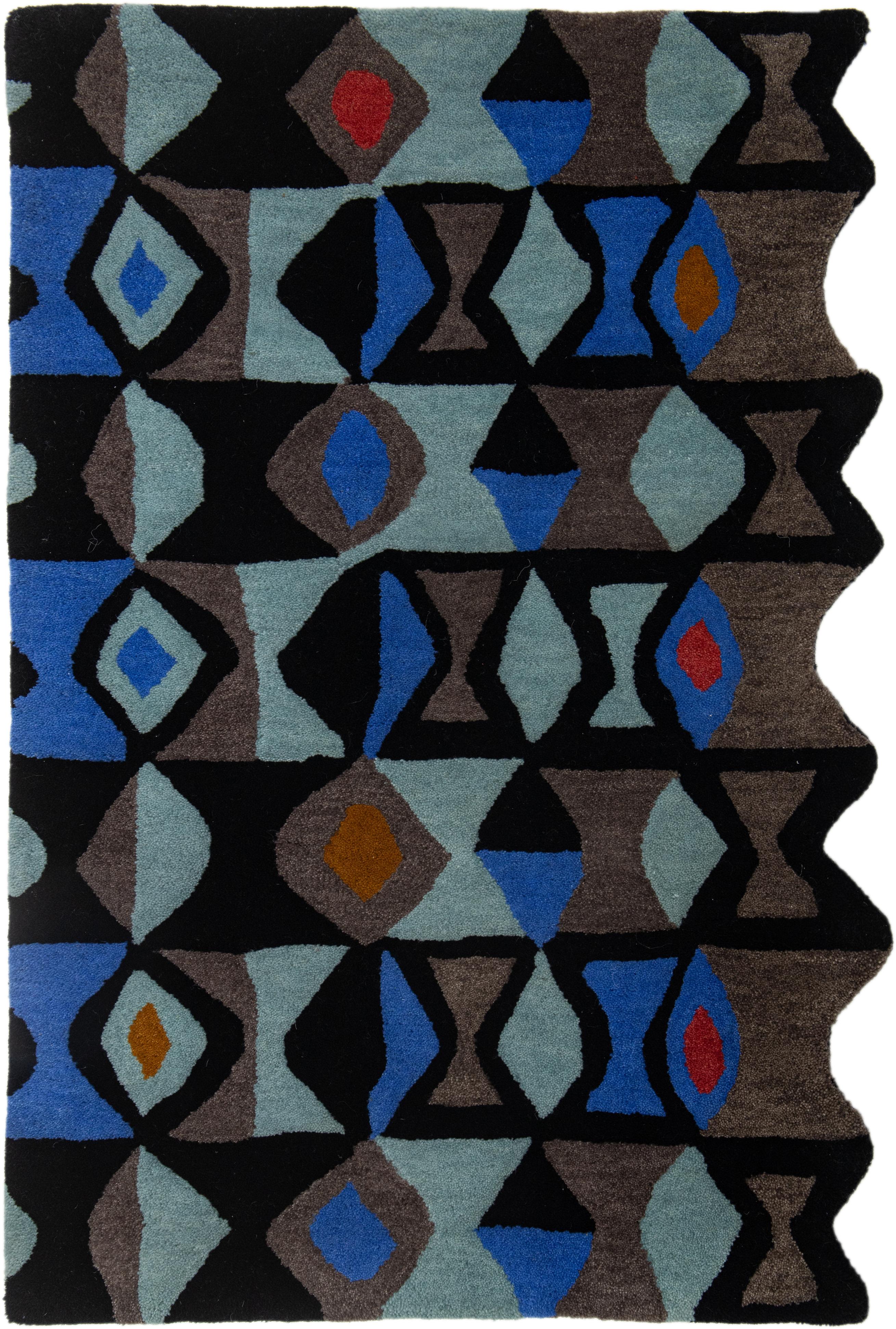 Moderner, maßgefertigter Bamako-Wollteppich mit Allover-Muster von Apadana im Angebot 8