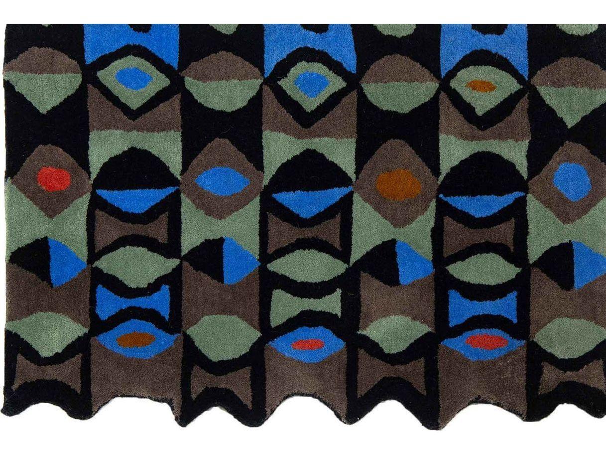 Moderner, maßgefertigter Bamako-Wollteppich mit Allover-Muster von Apadana (Handgeknüpft) im Angebot
