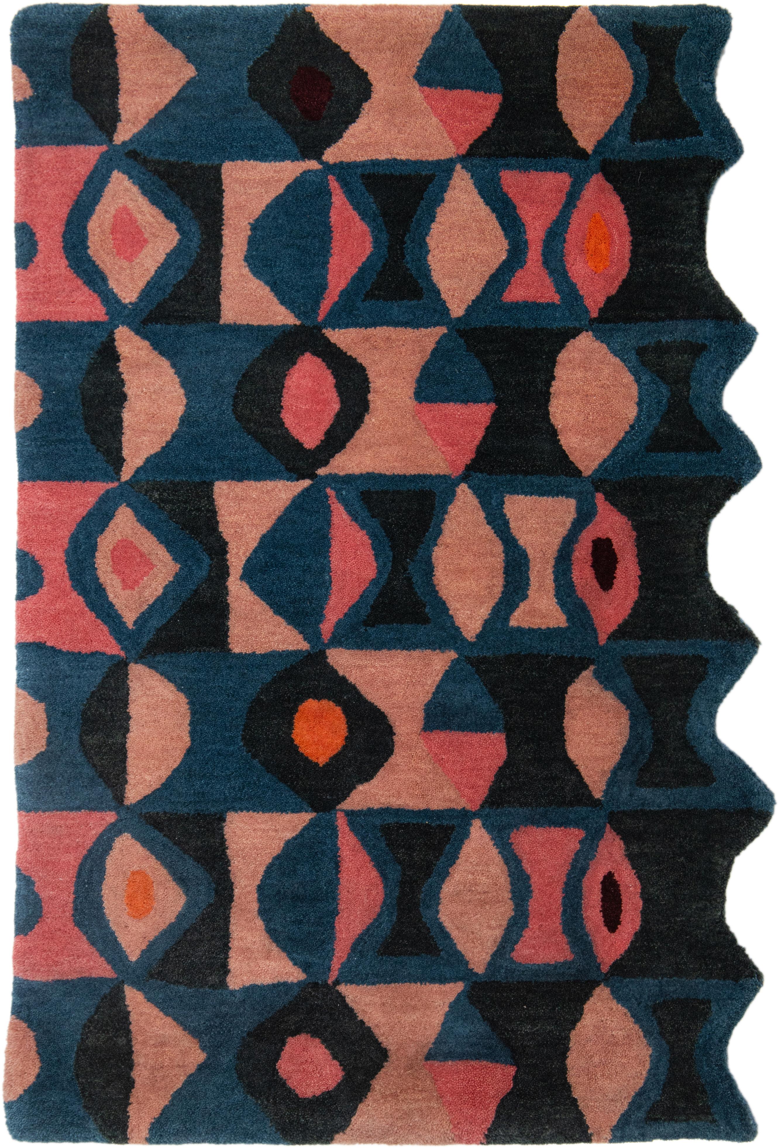 Moderner, maßgefertigter Bamako-Wollteppich mit Allover-Muster von Apadana im Angebot 1