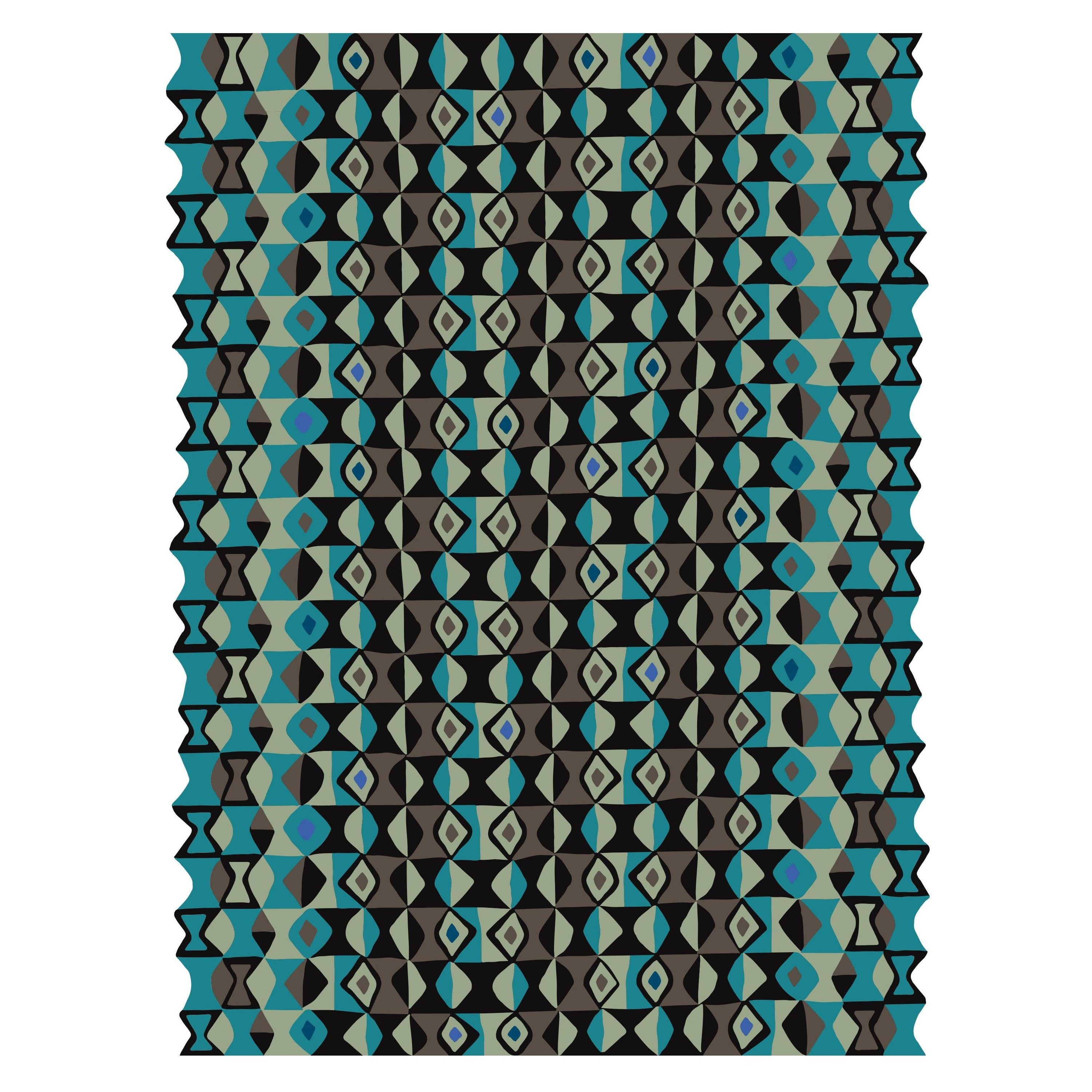 Tapis moderne Bamako personnalisé en laine avec motif allover par Apadana