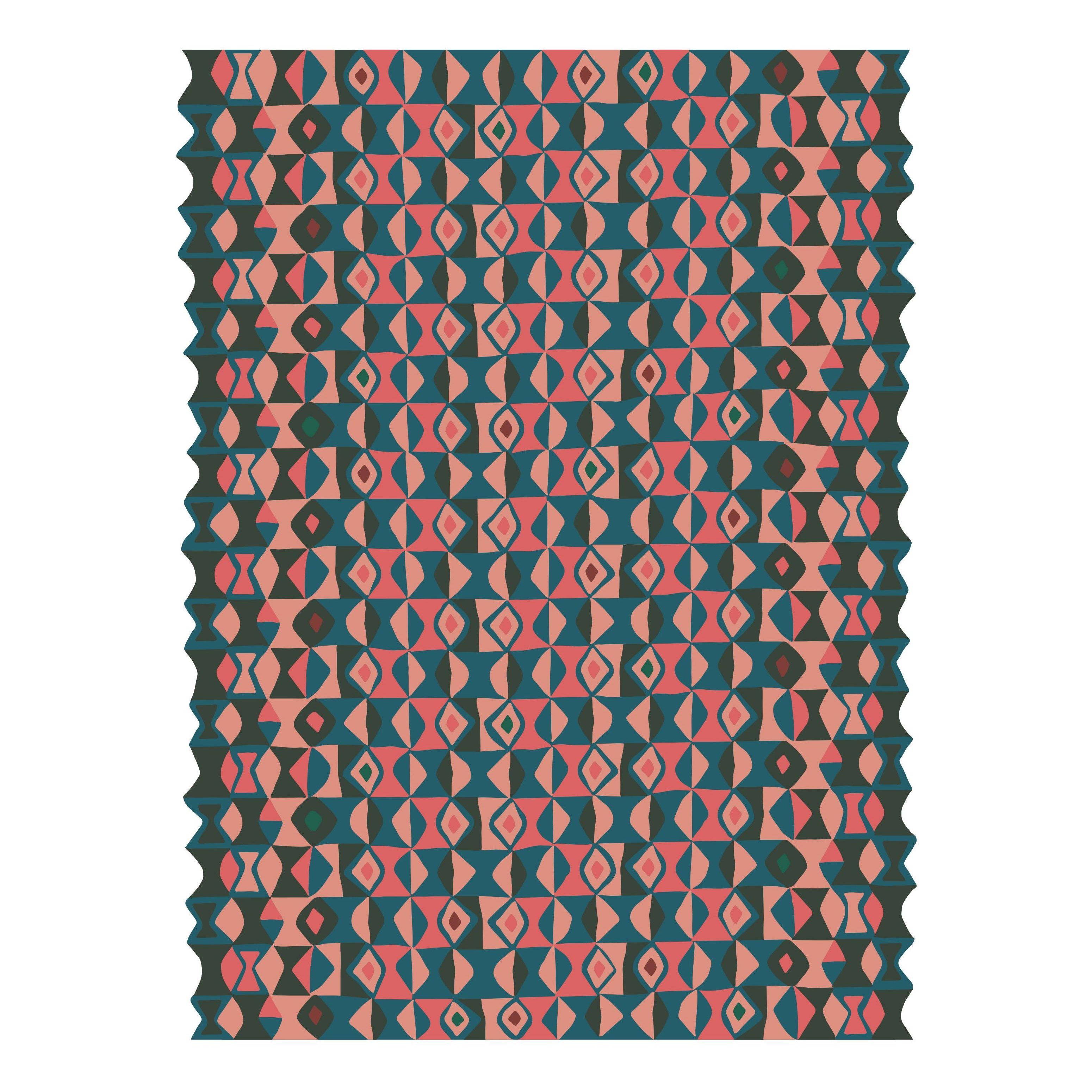 Tapis moderne Bamako personnalisé en laine avec motif allover par Apadana
