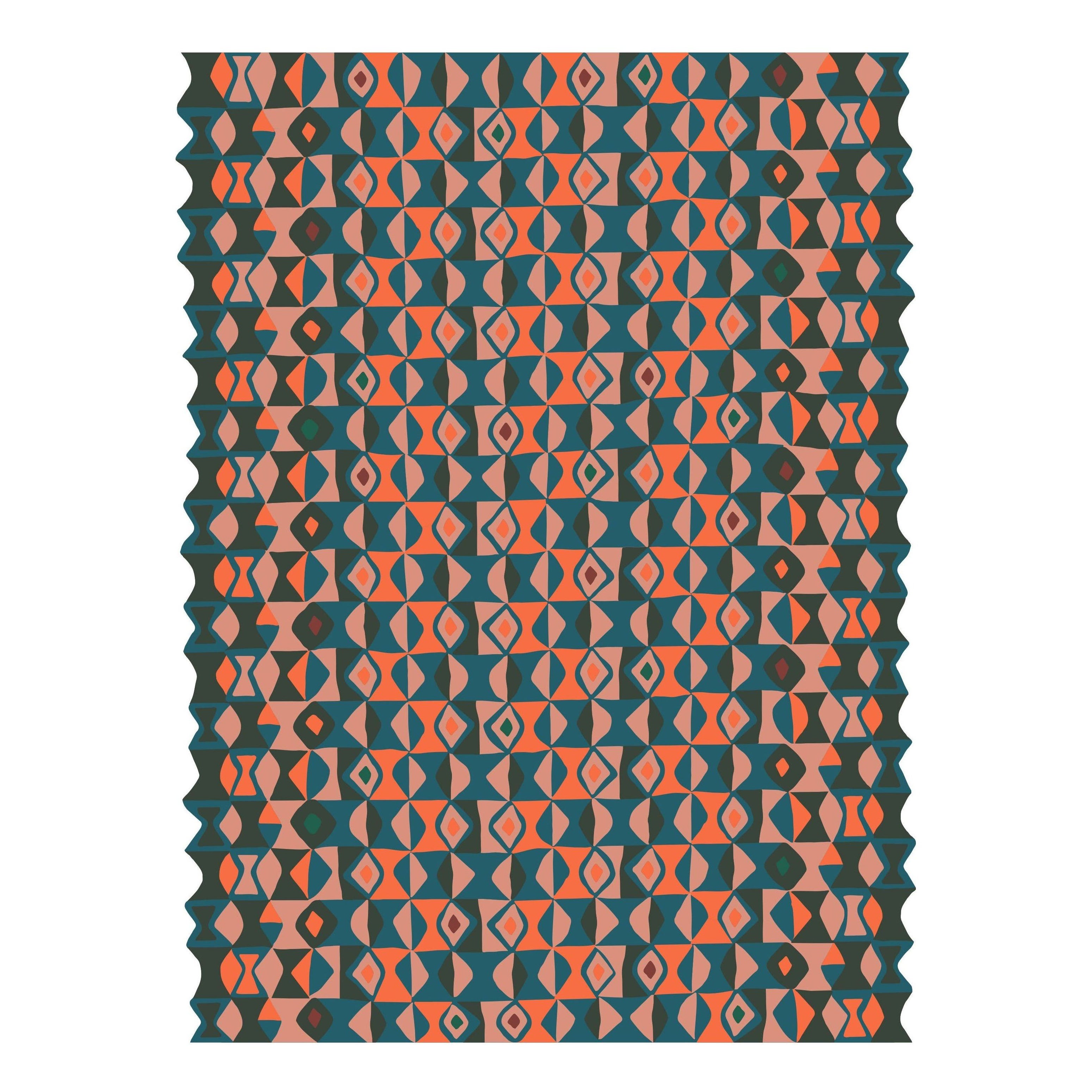 Tapis moderne Bamako personnalisé en laine avec motif allover par Apadana